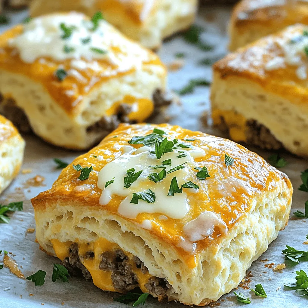 Um köstliche Knoblauch-Parmesan-Cheeseburger-Bomben zu machen, brauchst du einige einfache Zutaten. Du benötigst 450 g Rinderhackfleisch, 1 Tasse geriebenen Cheddar-Käse, 1/2 Tasse weiche Frischkäse, 1 Esslöffel Knoblauchpulver, 1 Esslöffel Zwiebelpulver, 1 Teelöffel Worcestersauce, Salz und Pfeffer. Du brauchst außerdem 1 Dose (16 oz) Kühlschrank-Teig für Brötchen, 1/2 Tasse geriebenen Parmesan und 2 Esslöffel geschmolzene Butter.