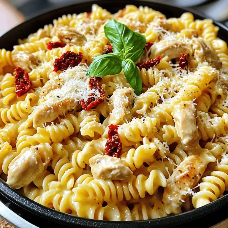 Um die Marry Me Chicken Pasta zuzubereiten, beginnen wir mit den Zutaten. Sie benötigen 400g Fusilli Pasta, 2 Hähnchenbrustfilets, Olivenöl, Knoblauch, getrocknete Tomaten, Sahne, Frischkäse, Parmesan, italienische Gewürze, Salz, Pfeffer und frischen Basilikum. Diese Zutaten machen das Gericht so schmackhaft.