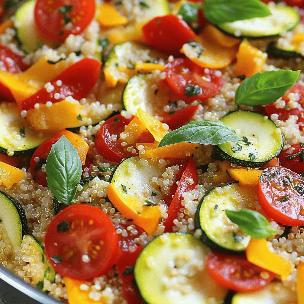 Für die Mediterrane Quinoa-Gemüse-Pfanne brauche ich frische, saisonale Zutaten. Quinoa ist die Basis und liefert viele Nährstoffe. Ich verwende eine Tasse Quinoa. Es ist glutenfrei und hat viel Protein. Ich kochen die Quinoa in Gemüsebrühe. Zwei Tassen Gemüsebrühe geben viel Geschmack.