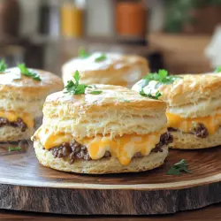 Für die Cheesy Beef Biscuit Bombs brauchen Sie: - 500 g Rinderhackfleisch - 1 Teelöffel Knoblauchpulver - 1 Teelöffel Zwiebelpulver - 1 Teelöffel Paprikapulver - 1 Teelöffel Salz - ½ Teelöffel Pfeffer - 1 Packung (ca. 400 g) Kühlschrank-Biskuitteig - 200 g geriebener Cheddar-Käse - 2 Esslöffel frische Petersilie, gehackt - 1 Ei, zum Bestreichen - Optional: Chilipulver für zusätzlichen Kick