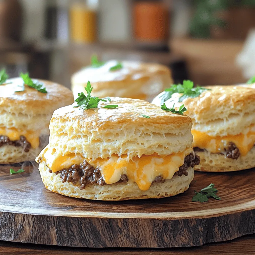 Für die Cheesy Beef Biscuit Bombs brauchen Sie: - 500 g Rinderhackfleisch - 1 Teelöffel Knoblauchpulver - 1 Teelöffel Zwiebelpulver - 1 Teelöffel Paprikapulver - 1 Teelöffel Salz - ½ Teelöffel Pfeffer - 1 Packung (ca. 400 g) Kühlschrank-Biskuitteig - 200 g geriebener Cheddar-Käse - 2 Esslöffel frische Petersilie, gehackt - 1 Ei, zum Bestreichen - Optional: Chilipulver für zusätzlichen Kick