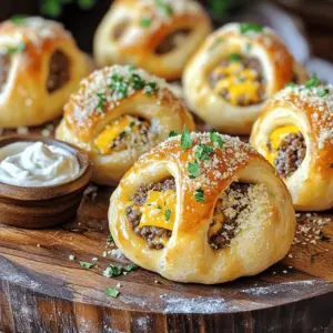 F&uuml;r die unwiderstehlichen Knoblauch-Parmesan-Cheeseburger-Bomben ben&ouml;tigst du einige einfache Zutaten. Du brauchst 1 Pfund Rinderhackfleisch, 1 Tasse geriebenen Cheddar-K&auml;se und 1/2 Tasse Frischk&auml;se. F&uuml;ge 1/4 Tasse Parmesan, 2 zerdr&uuml;ckte Knoblauchzehen und 1/2 Teel&ouml;ffel italienische Gew&uuml;rze hinzu. Vergiss nicht, Salz und Pfeffer hinzuzuf&uuml;gen. Du ben&ouml;tigst auch 1 Packung K&uuml;hlschrank-Pizzateig und 1 geschlagenes Ei, um die Bomben zu bestreichen. Frische Petersilie rundet das Gericht ab.