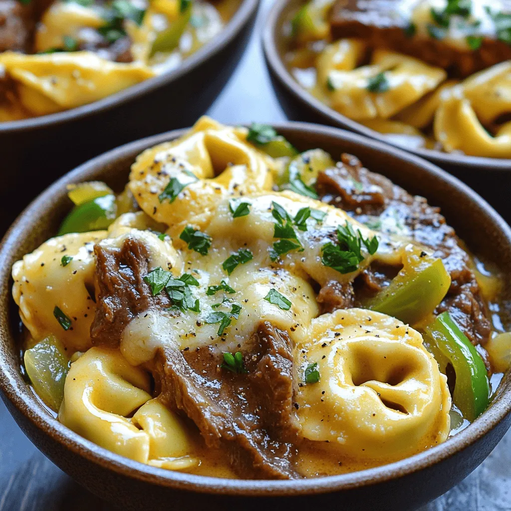 Um Cheesesteak Tortellini in reichhaltiger Provolone Soße zuzubereiten, benötigen Sie einige einfache Zutaten. Für dieses Rezept brauchen Sie 250 g Tortellini, die mit Käse gefüllt sind. Sie benötigen auch 200 g dünn geschnittenes Rindfleisch, 1 mittelgroße Zwiebel, 1 grüne Paprika und 2 Knoblauchzehen. Außerdem kommen 200 ml Rinderbrühe, 150 g geriebener Provolone-Käse und 100 ml Sahne hinzu. Vergessen Sie das Olivenöl, Salz und Pfeffer nicht, um den Geschmack zu verbessern.