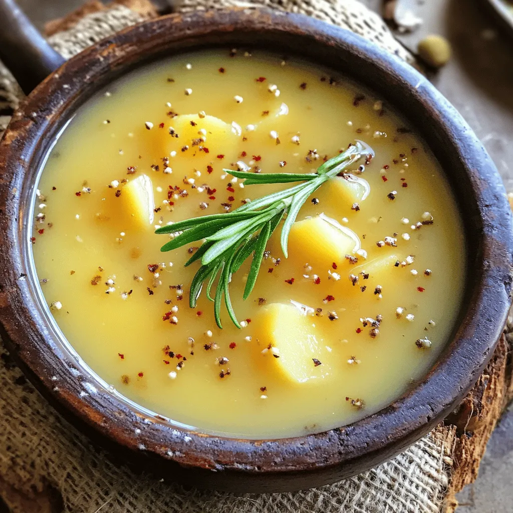 Um eine einfache Kartoffelsuppe zu machen, brauchst du einige frische Zutaten. Hier ist, was du benötigst: