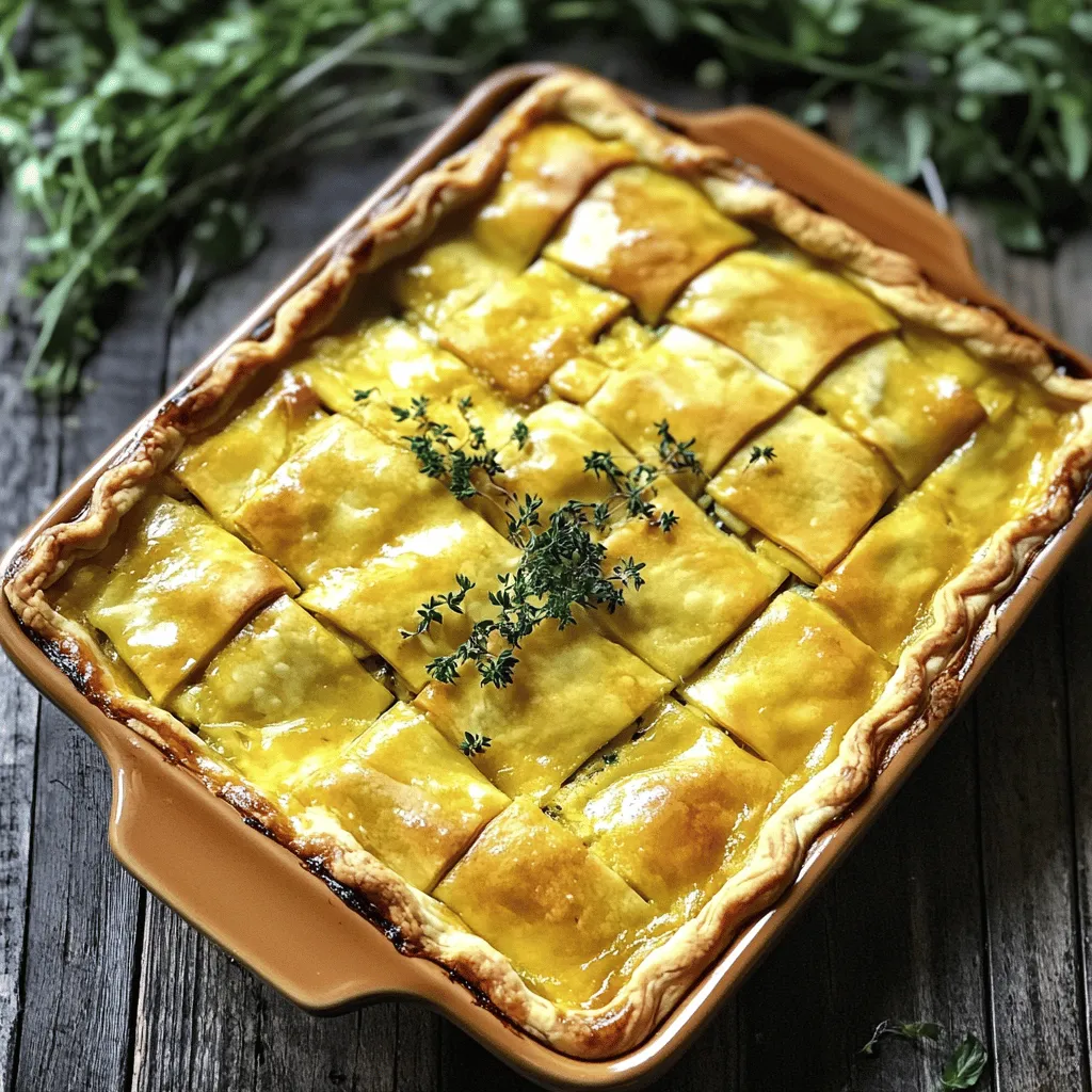 Ein einfaches Hähnchen-Pot-Pie-Casserole hat einige wichtige Zutaten. Die Hauptzutat ist Hähnchen. Ich empfehle, 500 g gekochte Hähnchenbrust zu verwenden. Sie können Hähnchenbrust kochen oder Reste nutzen. Das macht das Rezept schnell und einfach.