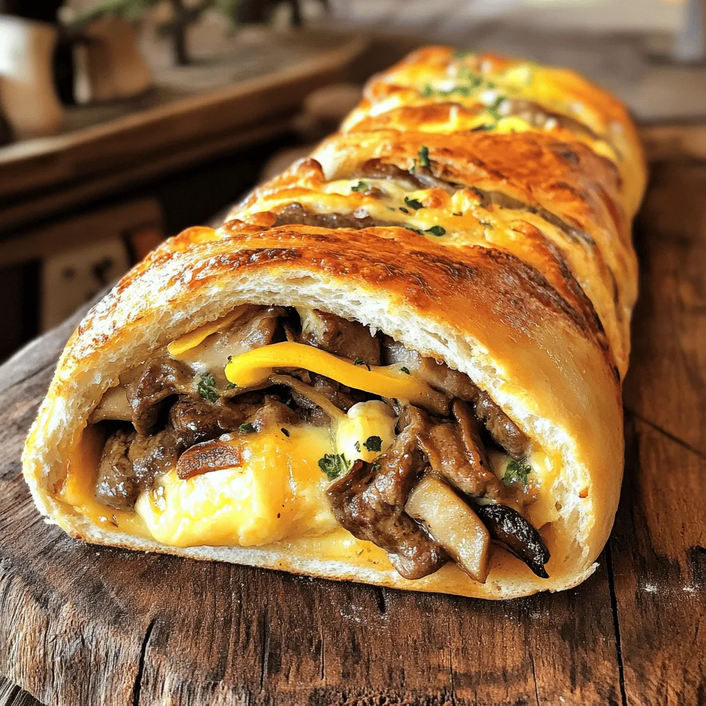 Um das perfekte Mozzarella Cheesesteak Stromboli zuzubereiten, braucht man frische Zutaten. Die Zutaten für Stromboli sind einfach zu finden. Sie benötigen Pizzateig, Rinderhackfleisch, Zwiebeln, grüne Paprika, Champignons und Mozzarella. Gewürze wie Knoblauchpulver und Paprikapulver bringen Geschmack.