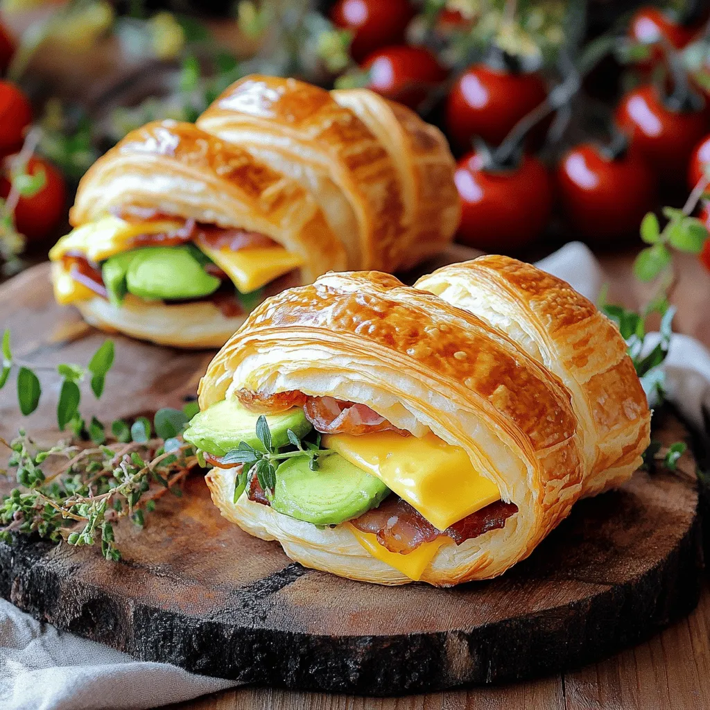 Für das beste croissant frühstückssandwich rezept brauchst du frische und leckere Zutaten. Die Hauptzutaten sind vier Croissants, große Eier, Speck, Avocado, Cheddar-Käse und Schnittlauch. Jedes Element hat seinen eigenen Geschmack und macht das Sandwich besonders.