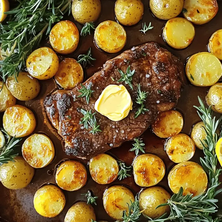 Um die perfekten knoblauchbutter steak häppchen zuzubereiten, benötigen wir einige einfache Zutaten. Du brauchst 500 g Rindersteak, das in Würfel geschnitten ist. Kleine Kartoffeln sind ideal, also 500 g halbierte Kartoffeln. Für den Geschmack verwenden wir 4 EL Butter, 4 fein gehackte Knoblauchzehen, 1 TL frischen Rosmarin und 1 TL frischen Thymian. Vergiss nicht, Salz und Pfeffer nach Geschmack hinzuzufügen.