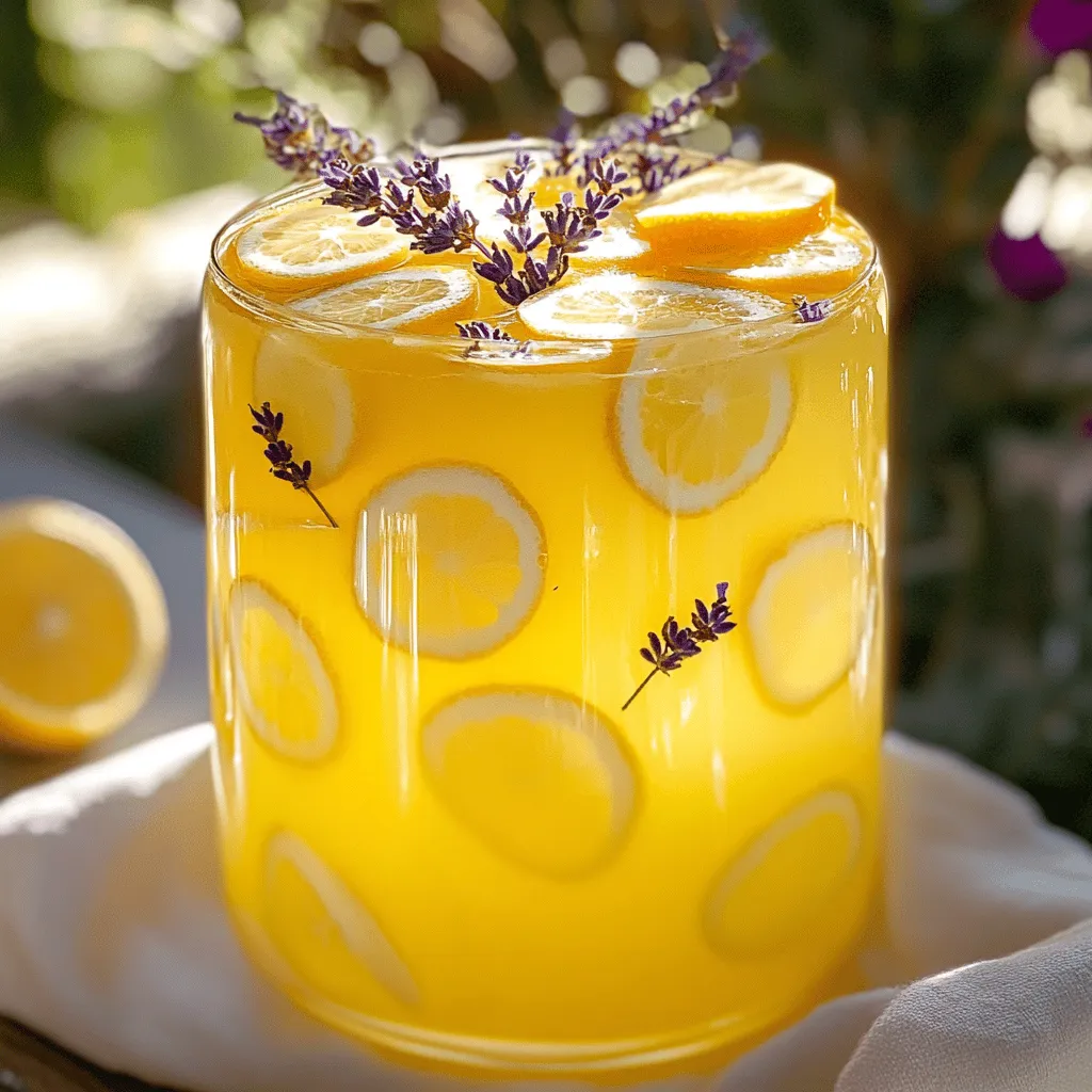 Um eine sprudelnde Lavendel-Limonade zuzubereiten, brauchen wir ein paar einfache Zutaten.