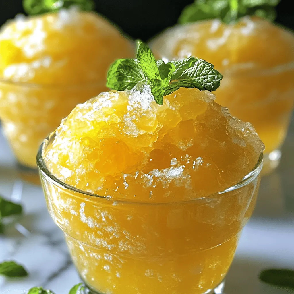 Für ein köstliches Pfirsich-Zitronen-Slush benötigst du frische, reife Pfirsiche. Du brauchst vier Pfirsiche, die du entsteinen und würfeln musst. Diese Früchte sind wichtig für den Geschmack. Sie geben dem Slush eine natürliche Süße und Fruchtigkeit.