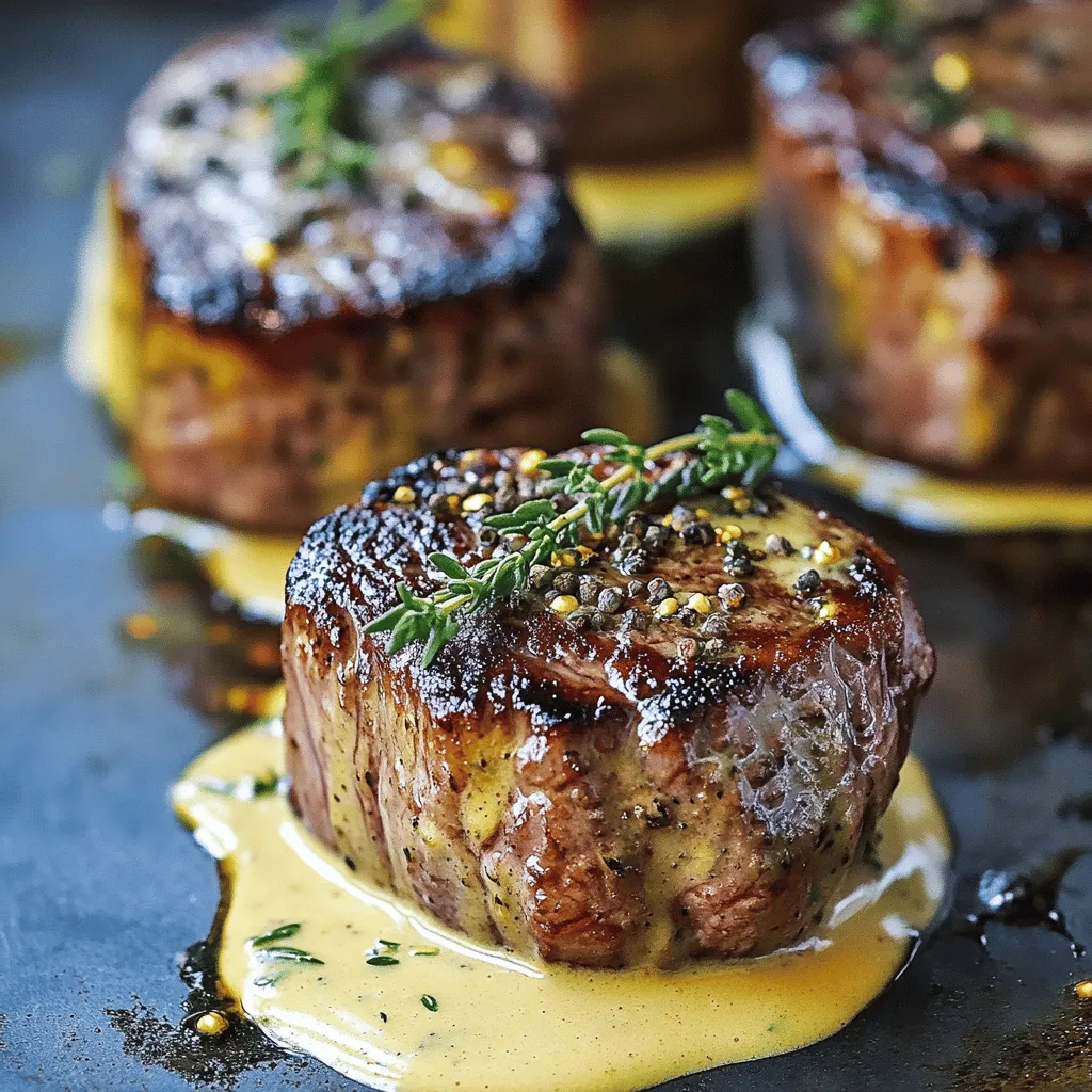 Um ein perfektes Filet Mignon zuzubereiten, starten wir mit der richtigen Temperatur. Ich empfehle, die Steaks bei Raumtemperatur zu lassen. Dadurch garen sie gleichmäßiger. Die ideale Temperatur für das Anbraten liegt bei etwa 200 °C. Diese Hitze sorgt für eine schöne Kruste.