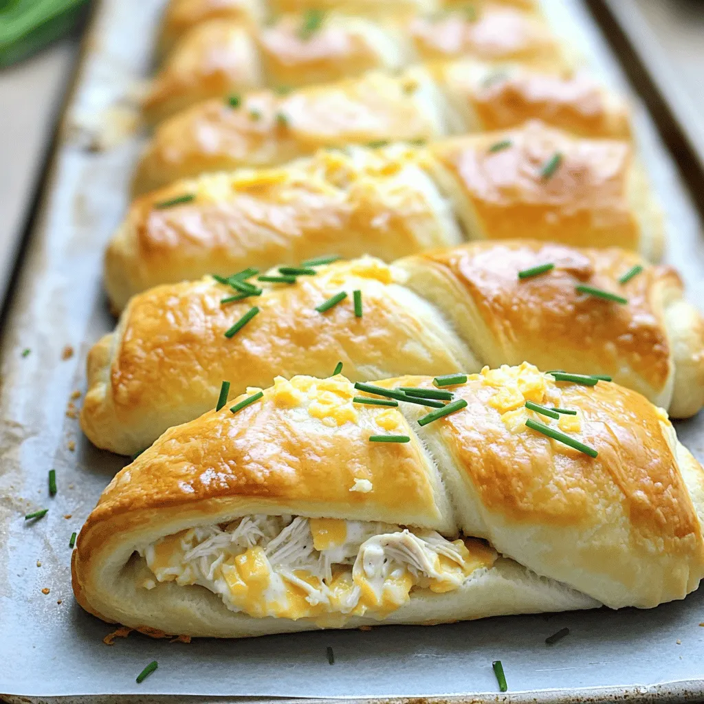 Für Hühnchen gefüllte Croissants brauchen Sie einige einfache Zutaten. Diese Zutaten machen das Gericht lecker und nahrhaft.