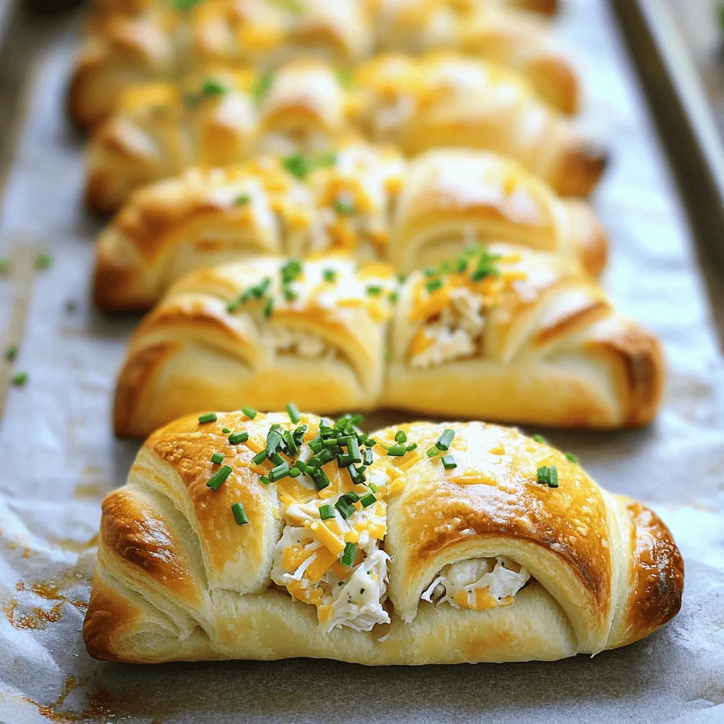 Für Hühnchen gefüllte Croissants brauchen Sie einige einfache Zutaten. Diese Zutaten machen das Gericht lecker und nahrhaft.