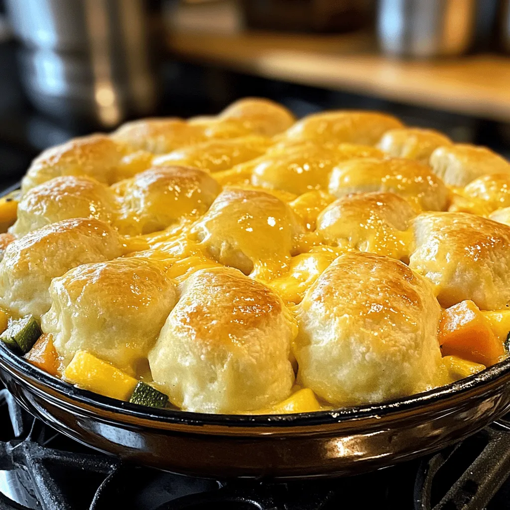 Um einen Hähnchen und Knödel Auflauf zuzubereiten, benötigst du einige grundlegende Zutaten. Du brauchst 500 g Hähnchenbrustfilet, eine gehackte Zwiebel, zwei in Scheiben geschnittene Karotten, zwei gewürfelte Selleriestangen und drei zerdrückte Knoblauchzehen. Außerdem benötigst du 400 ml Hühnerbrühe, 300 g gefrorene Erbsen, einen Teelöffel getrockneten Thymian, einen Teelöffel Paprikapulver und ein Paket vorgefertigte Dumplings. Optional ist 100 g geriebener Cheddar-Käse.