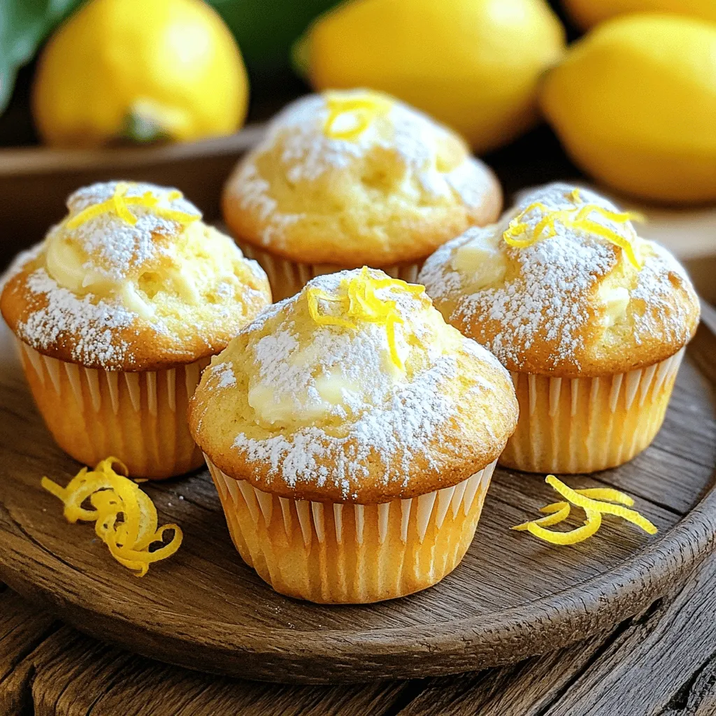 Für die Zubereitung von Lemon Cream Cheese Muffins benötigst du einige einfache Zutaten. Du brauchst 200g weichen Frischkäse, 100g Zucker und 2 große Eier. Außerdem sind 100ml pflanzliches Öl, 200g Mehl, 2 Teelöffel Backpulver, 1 Teelöffel Natron und eine Prise Salz wichtig. Vergiss nicht die 120ml Milch, die Schale von 2 Zitronen und 2 Esslöffel Zitronensaft. Puderzucker zum Bestäuben ist optional. Diese Zutaten machen die Muffins saftig und lecker.