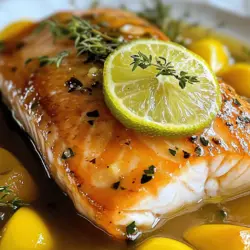 Um Honig-Limetten-Knoblauch-Butter gebackenen Lachs zuzubereiten, brauchen wir frische Zutaten. Für dieses Rezept sind 4 Lachsfilets, 3 Esslöffel Honig, 2 Esslöffel frischer Limettensaft und 4 Esslöffel geschmolzene Butter wichtig. Zusätzlich benötigen wir 2-3 Knoblauchzehen, Salz, Pfeffer und frische Kräuter für die Garnitur.