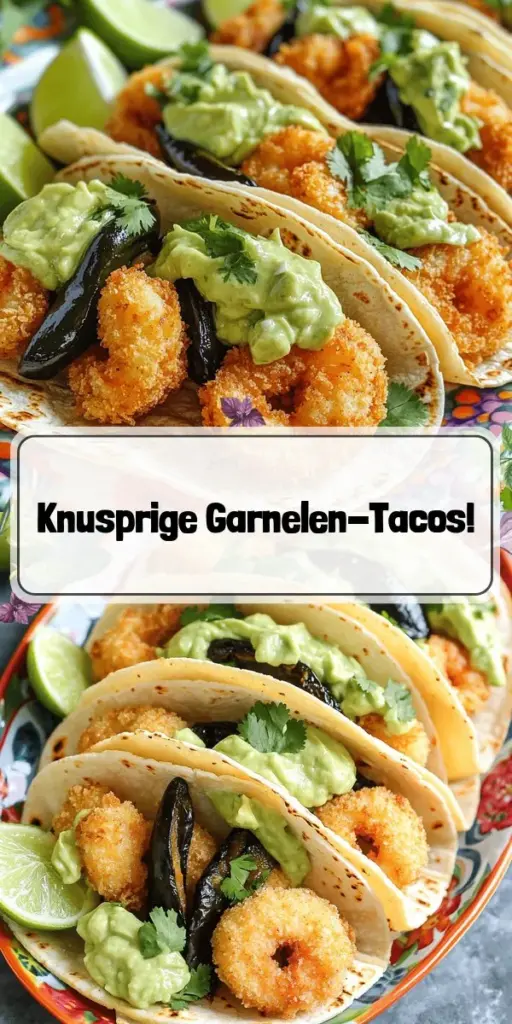 Entdecke das köstliche Rezept für Crispy Shrimp & Poblano Tacos mit Avocado-Cilantro-Sauce! Diese Tacos verbinden knusprige Garnelen, würzige Poblano-Paprika und eine cremige Avocado-Sauce zu einem Geschmackserlebnis der Extraklasse. Perfekt für ein schnelles Mittagessen oder einen feierlichen Taco-Abend! Lass dich von der einfachen Zubereitung inspirieren und klicke hier, um alle Details zu erfahren und deine neuen Lieblings-Tacos zu zaubern!