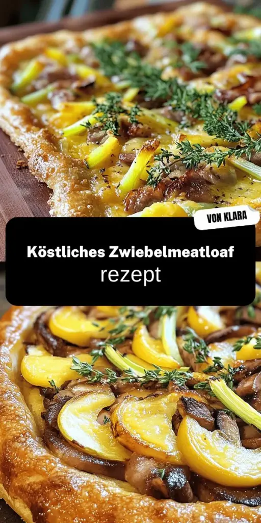 Entdecken Sie das köstliche Rezept für französisches Zwiebelmeatloaf! In diesem Beitrag erfahren Sie, wie der süße Zwiebelgeschmack und die besten Käsesorten perfekt harmonieren. Außerdem teile ich hilfreiche Tipps für die Zubereitung, Variationen und passende Beilagen. Verwöhnen Sie Ihre Familie mit diesem herzhaften Gericht, das garantiert begeistert! Klicken Sie durch und finden Sie Ihr neues Lieblingsrezept!