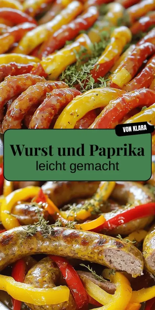 Entdecke das perfekte Blechgericht mit Wurst und Paprika, das schnell und einfach zuzubereiten ist! Dieses köstliche Rezept kombiniert frische Zutaten und lebendige Farben für ein schmackhaftes Essen, das die ganze Familie begeistert. Lerne, wie du die Würste variieren und dein Menü kreativ gestalten kannst. Lass die Küche zum Leben erwecken und schau dir das komplette Rezept an – klicke jetzt für mehr schmackhafte Inspiration!