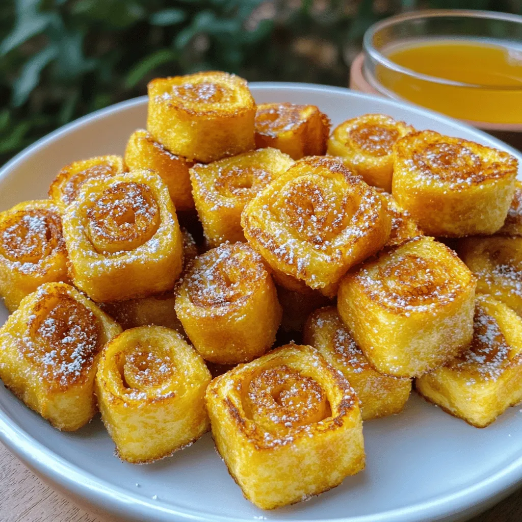 Cinnamon Roll French Toast Bites sind kleine, köstliche Stückchen, die zwei beliebte Frühstücksgerichte verbinden. Man nimmt Zimtrollen und taucht sie in eine Ei-Mischung. Dann brät man sie goldbraun an. So entsteht eine leckere Mischung aus Zimtschnecken und French Toast.