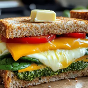 - 4 Scheiben Vollkornbrot - 100 g Cheddar-Käse, gerieben - 100 g Mozzarella-Käse, in dünne Scheiben