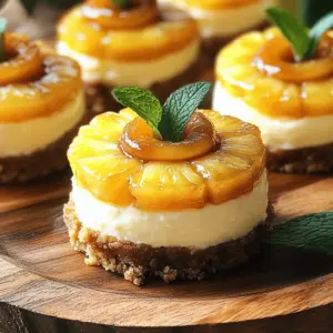 Ananasringe und deren Bedeutung Ananasringe sind der Star dieses Rezepts. Sie bringen Süße und eine saftige Textur. Der Geschmack von Ananas passt perfekt zu dem süßen Käsekuchen. Wenn Sie die Ananas auf die Kekse legen, wird jede Portion besonders. Diese Kombination macht jeden Bissen zu einem Genuss.