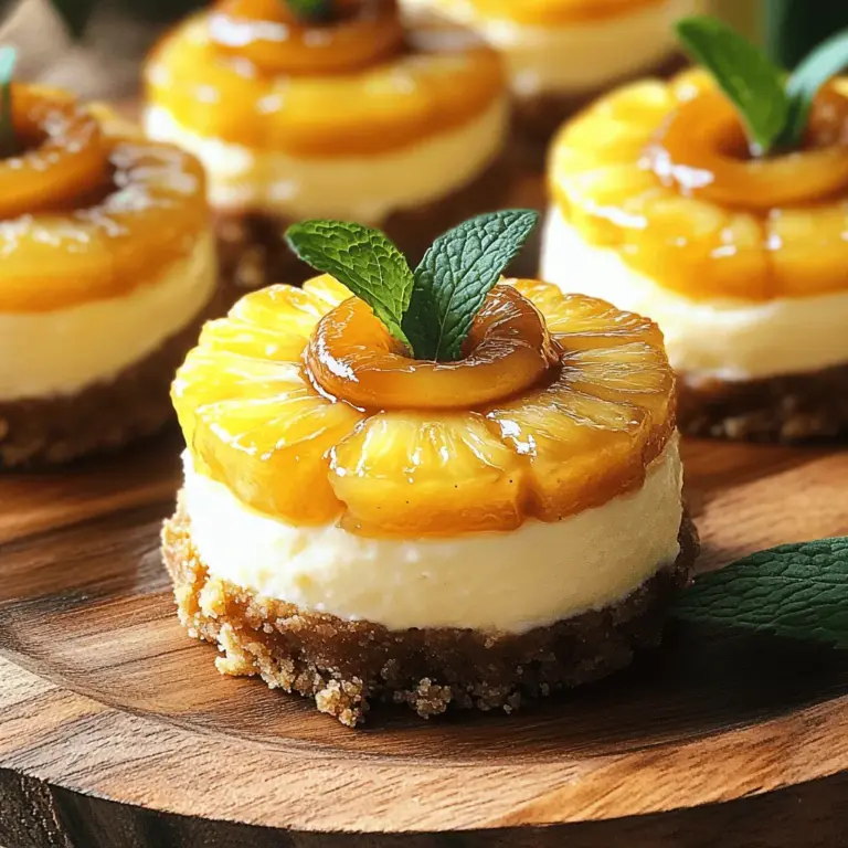 Ananasringe und deren Bedeutung Ananasringe sind der Star dieses Rezepts. Sie bringen Süße und eine saftige Textur. Der Geschmack von Ananas passt perfekt zu dem süßen Käsekuchen. Wenn Sie die Ananas auf die Kekse legen, wird jede Portion besonders. Diese Kombination macht jeden Bissen zu einem Genuss.