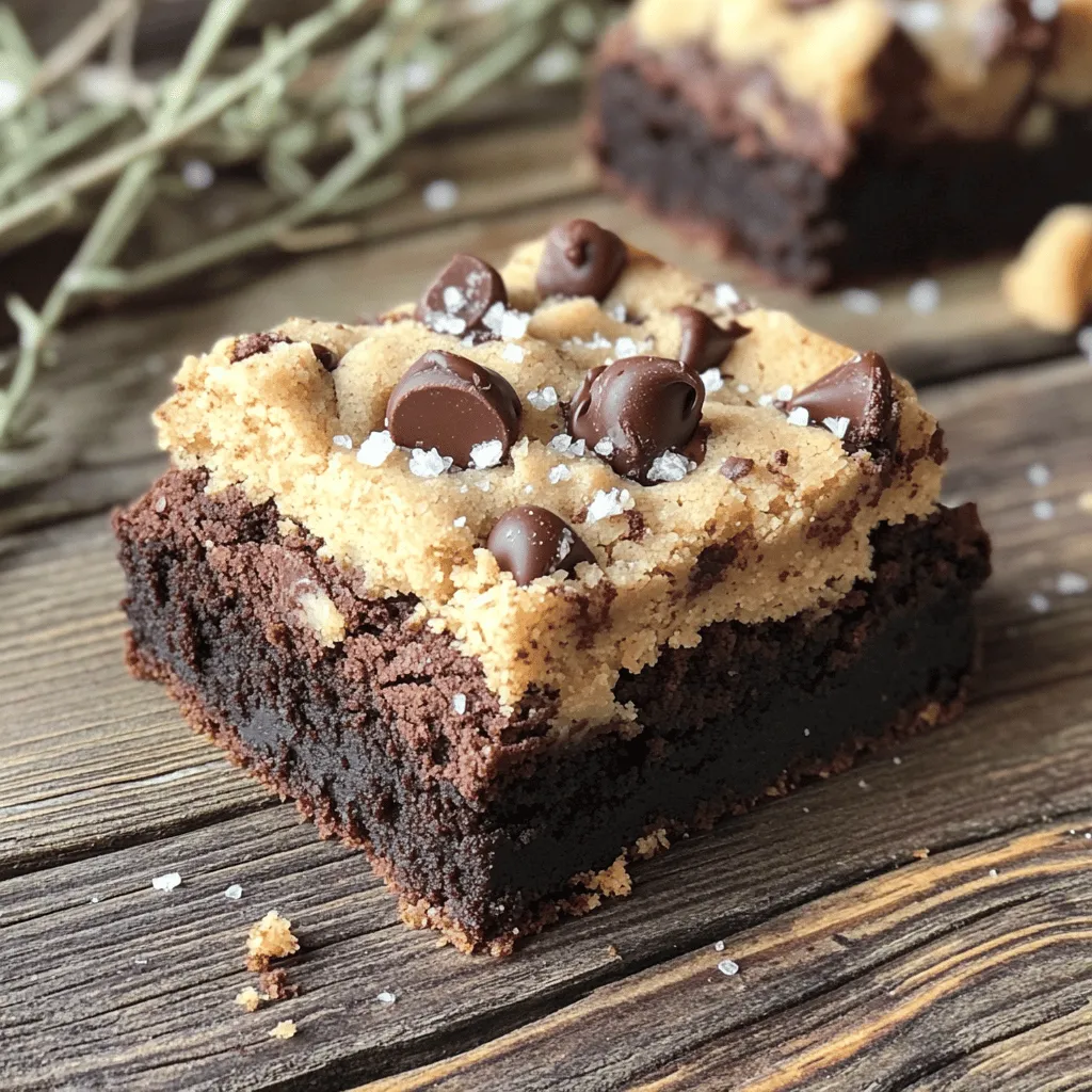 Um Fudgy Chewy Brookies zu machen, brauchst du folgende Zutaten: - 1 Tasse Allzweckmehl - 1/2 Tasse ungesüßtes Kakaopulver - 1/2 Teelöffel Backpulver - 1/4 Teelöffel Salz - 1/3 Tasse ungesalzene Butter, geschmolzen - 1 Tasse brauner Zucker, fest verpackt - 1 großes Ei - 1 Teelöffel Vanilleextrakt - 1/2 Tasse Schokoladenstückchen (halb-süß oder dunkel) - 1 Tasse Keksteig (fertig gekauft oder selbst gemacht) - Meersalzflocken zum Bestreuen (optional) Es ist wichtig, gute Zutaten zu wählen. Hochwertiges Kakaopulver gibt den Brookies einen tiefen, reichen Geschmack. Verwende ungesüßtes Kakaopulver für den besten Effekt. Achte auf das Etikett, um sicherzustellen, dass es keinen Zucker enthält. Die Butter sollte ungesalzen sein. Diese Art von Butter lässt dir die Kontrolle über den Salzgehalt. Brauner Zucker sorgt für die perfekte Süße und eine tolle Textur. Verwende frische Eier, um die besten Ergebnisse zu erzielen. Beim Kauf von Kakaopulver achte auf einige Dinge: - Herkunft: Kakaopulver aus verschiedenen Ländern hat unterschiedliche Geschmäcker. Probiere verschiedene Sorten aus. - Verpackung: Kaufe in der Tüte oder Dose. Offene Verpackungen verlieren schnell ihr Aroma. - Zusatzstoffe: Vermeide Kakaopulver mit vielen Zusatzstoffen. Reines Kakaopulver ist die beste Wahl. Mit diesen Tipps stellst du sicher, dass deine Fudgy Chewy Brookies großartig schmecken. Das Rezept findest du in der Full Recipe. Zuerst heize deinen Ofen auf 175°C vor. Dies sorgt für eine gleichmäßige Hitze. Nimm eine Backform von 20x20 cm und lege sie mit Backpapier aus. Lass das Papier an den Rändern überstehen. So kannst du die Brookies später leicht herausnehmen. Stelle sicher, dass du alle Zutaten bereit hast. Es ist wichtig, alles zur Hand zu haben. Du wirst die Zutaten schnell vermischen. Jetzt geht es an den Brownieteig. In einer großen Schüssel vermischst du das Allzweckmehl, Kakaopulver, Backpulver und Salz. Nutze einen Schneebesen, um Klumpen zu vermeiden. In einer anderen Schüssel rührst du die geschmolzene Butter mit dem braunen Zucker glatt. Füge dann das Ei und den Vanilleextrakt hinzu. Vermische alles gut, bis es eine cremige Masse ergibt. Jetzt gibst du die trockenen Zutaten nach und nach hinzu. Rühre, bis alles gerade so kombiniert ist. Füge die Schokoladenstückchen hinzu. Diese sorgen für eine fudgy Textur. Verteile den Brownieteig gleichmäßig in der Backform. Glätte die Oberfläche mit einem Spatel. Jetzt kommt der Keksteig. Du kannst ihn gleichmäßig über die Brownie-Schicht krümeln. Wenn du möchtest, drücke die Teigstückchen leicht an. Optional kannst du die Brookies mit Meersalzflocken bestreuen. Das gibt einen tollen Geschmack. Backe die Brookies für 25 bis 30 Minuten. Die Ränder sollten fest aussehen. Ein Zahnstocher, den du in die Mitte steckst, sollte mit feuchten Krümeln herauskommen. Lass die Brookies 10-15 Minuten in der Form abkühlen. Hebe sie dann mit dem Backpapier heraus. Lege sie auf ein Kuchengitter, damit sie vollständig abkühlen. Jetzt kannst du die Brookies in Quadrate schneiden. Serviere sie warm für eine gooey Textur oder lass sie abkühlen für eine festere Konsistenz. Beim Backen von Fudgy Chewy Brookies gibt es einige typische Fehler, die du vermeiden solltest. Hier sind die häufigsten: - Zu viel Mehl: Verwende genau die angegebene Menge. Zu viel Mehl macht die Brookies trocken. - Nicht genug Rühren: Mische die Zutaten nur bis sie kombiniert sind. Zu langes Rühren kann die Textur verändern. - Falsche Backtemperatur: Stelle sicher, dass dein Ofen richtig vorgeheizt ist. Ein kalter Ofen kann die Brookies schlecht backen. Die Konsistenz der Brookies ist entscheidend für ihren Geschmack. Hier sind einige Tipps: - Zutaten Zimmertemperatur: Lass die Butter und das Ei vorher warm werden. So vermischen sie sich besser. - Konsistenz testen: Der Brownieteig sollte dickflüssig, aber nicht trocken sein. Achte darauf, dass du die Schokoladenstückchen gut unterhebst. - Keksteig gleichmäßig verteilen: Verteile den Keksteig gleichmäßig über die Brownie-Schicht, um eine schöne Mischung zu haben. Die Backzeit ist wichtig, um die richtige Textur zu erhalten. Hier sind einige Hinweise: - Timing beachten: Backe die Brookies 25 bis 30 Minuten. Die Ränder sollten fest sein, die Mitte aber noch weich. - Zahnstocher-Test: Stecke einen Zahnstocher in die Mitte. Wenn er mit feuchten Krümeln herauskommt, sind die Brookies fertig. - Abkühlzeit: Lass die Brookies 10-15 Minuten in der Form abkühlen. So setzen sich die Schichten gut. Mit diesen Tipps und Tricks wirst du sicher tolle Brookies zaubern! Wenn du mehr Details brauchst, schau dir das vollständige Rezept an! {{image_4}} Schokoladenstückchen sind immer eine gute Wahl. Du kannst halb-süße oder dunkle Schokoladenstückchen verwenden. Das bringt einen tollen Geschmack in die Brookies. Du kannst auch andere Füllungen ausprobieren. Zum Beispiel, Walnüsse oder Pekannüsse passen gut. Für eine fruchtige Note, füge ein paar getrocknete Kirschen oder Himbeeren hinzu. Es ist wichtig, die Füllungen gut zu verteilen. So bekommst du bei jedem Biss den perfekten Geschmack. Du kannst die Brookies auch vegan machen. Ersetze die Butter durch Kokosöl oder vegane Margarine. Für das Ei benutze Apfelmus oder Leinsamen. Das macht die Brookies genauso lecker. Wenn du glutenfrei backen willst, wähle glutenfreies Mehl. Achte darauf, dass alle anderen Zutaten auch glutenfrei sind. So kannst du alle genießen. Nutze saisonale Aromen für besondere Anlässe. Im Herbst fügen Zimt und Muskat einen warmen Geschmack hinzu. Im Winter kannst du Pfefferminzextrakt für festliche Brookies verwenden. Im Frühling sind frische Zitrusfrüchte wie Limette oder Orange perfekt. Im Sommer probiere Erdbeeren oder andere Beeren. Diese Variationen machen deine Brookies einzigartig und besonders. Experimentiere mit Aromen und finde deinen Favoriten. Um deine Fudgy Chewy Brookies frisch zu halten, folge diesen einfachen Tipps: - Luftdicht verpacken: Lege die Brookies in einen luftdichten Behälter. Dies hilft, die Feuchtigkeit zu bewahren. - Backpapier verwenden: Trenne die Schichten mit Backpapier, damit sie nicht zusammenkleben. - Kühlschrank: Wenn du sie länger aufbewahren möchtest, kannst du sie im Kühlschrank lagern. Brookies halten sich bei Raumtemperatur etwa 3 bis 5 Tage. Im Kühlschrank bleiben sie bis zu einer Woche frisch. Du kannst sie auch einfrieren. Wickele sie dafür gut in Frischhaltefolie. Gefroren halten sie bis zu 3 Monate. Wenn deine Brookies etwas trocken geworden sind, hier sind einige Tricks: - Mikrowelle: Erwärme sie für 10 bis 15 Sekunden in der Mikrowelle. So werden sie wieder weich. - Dampf: Lege die Brookies für ein paar Minuten über eine Schüssel mit heißem Wasser. Der Dampf macht sie wieder saftig. - Schokoladensauce: Serviere sie mit einer warmen Schokoladensauce. Das bringt neuen Geschmack und macht sie lecker. Mit diesen Tipps bleiben deine Fudgy Chewy Brookies immer köstlich! Für das vollständige Rezept schaue dir die Full Recipe an. Fudgy Chewy Brookies sind eine Mischung aus Brownies und Cookies. Sie bieten die beste Textur. Die Brownie-Schicht ist weich und fudgy, während die Cookie-Schicht chewy und knusprig ist. Diese Kombination macht sie unwiderstehlich. Du erhältst das Beste aus beiden Welten in einem leckeren Dessert. Ja, du kannst die Brookies im Voraus zubereiten. Du kannst den Teig bis zu zwei Tage im Kühlschrank lagern. Forme einfach die Schichten und lagere sie in der Backform. Wenn du bereit bist zu backen, lasse sie kurz auf Zimmertemperatur kommen. So sparst du Zeit und kannst sie frisch genießen. Brookies sind sehr anpassbar! Du kannst verschiedene Schokoladenstückchen verwenden, wie weiße oder Milchschokolade. Auch Nüsse oder Trockenfrüchte sind eine tolle Ergänzung. Für besondere Anlässe kannst du die Brookies mit Zuckerguss oder Streuseln dekorieren. So machst du sie festlicher und einzigartig. Zusammenfassend haben wir die Zutaten für Fudgy Chewy Brookies besprochen. Wir haben gelernt, wie man die besten Zutaten auswählt und den Brownieteig zubereitet. Zudem gab es wertvolle Tipps, um häufige Backfehler zu vermeiden und die perfekte Konsistenz zu erreichen. Variationen machen Brookies einzigartig, und richtige Lagerung hält sie frisch. Denk daran, Brookies sind leicht anpassbar und machen jeden Anlass besonders. Mit diesen Tipps wirst du sicher großartige Brookies zaubern!