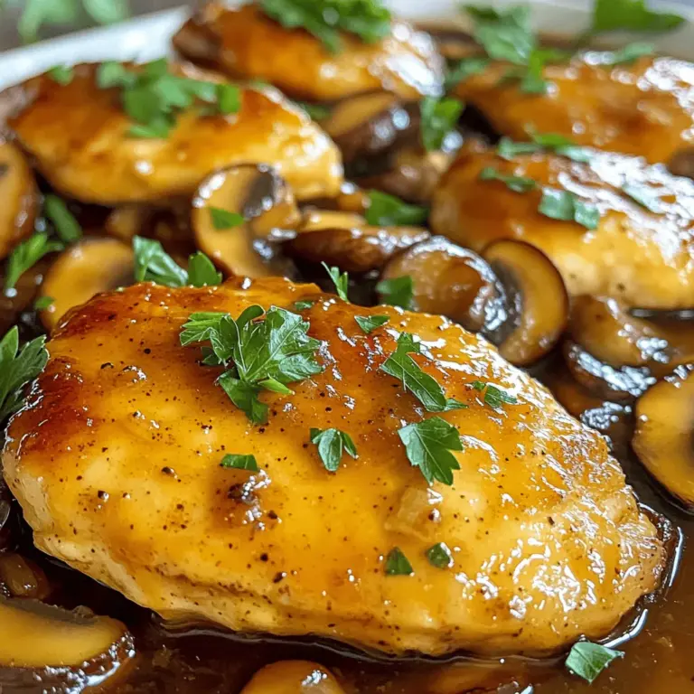 Für ein tolles Chicken Marsala brauchst du einige Hauptzutaten. Diese sorgen für den klassischen Geschmack. Hier ist die Liste: