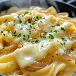 One Pot French Onion Pasta Köstliche Genussreise