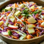 Für diesen Rotkohl-Slaw brauchen Sie einige einfache, frische Zutaten. Diese Zutaten machen den Slaw knackig und lecker: