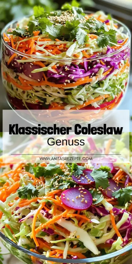 Bereite mit unserem einfachen und leckeren Coleslaw-Rezept die perfekte Beilage für jedes Event zu! In nur 15 Minuten erhältst du eine farbenfrohe Mischung aus knackigem Gemüse und einem geschmackvollen Dressing. Entdecke kreative Variationen, um deinen Coleslaw ganz nach deinem Geschmack zu gestalten. Klicke jetzt, um die vollständigen Anweisungen zu erhalten und deine Gäste mit diesem erfrischenden Gericht zu beeindrucken!
