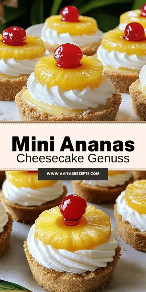 Entdecke die Freude am Backen mit meinen Mini Pineapple Upside Down Cheesecakes! Diese köstlichen kleinen Leckereien kombinieren die süße Ananas mit cremigem Frischkäse für eine perfekte Geschmacksexplosion. Mit einer einfachen Schritt-für-Schritt-Anleitung und wertvollen Tipps gelingt dir jedes Mal das perfekte Backwerk. Klicke jetzt, um die Rezepte und Variationen zu entdecken und deinen nächsten Dessert-Hit zu kreieren!