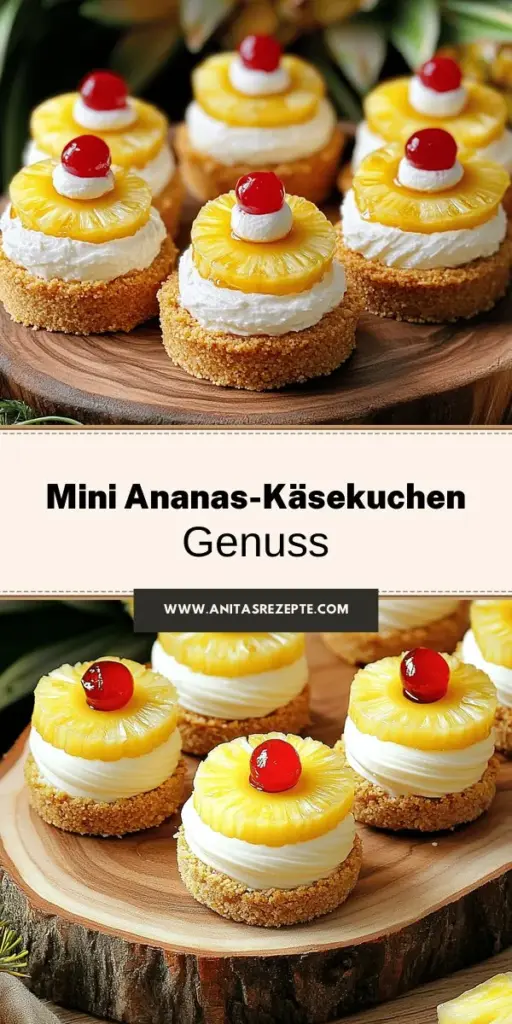 Entdecke die süße Welt der Mini Pineapple Upside-Down Cheesecakes! Diese kleinen, cremigen Leckereien sind einfach zuzubereiten und ideal für jede Feier. Mit einer knusprigen Kruste aus Graham-Crackern und einem fruchtigen Topping aus Ananas und Kirschen sind sie ein echter Genuss. Klicke hier, um die komplette Schritt-für-Schritt-Anleitung und wertvolle Tipps zu erhalten, damit du diese unwiderstehlichen Desserts selbst kreieren kannst!