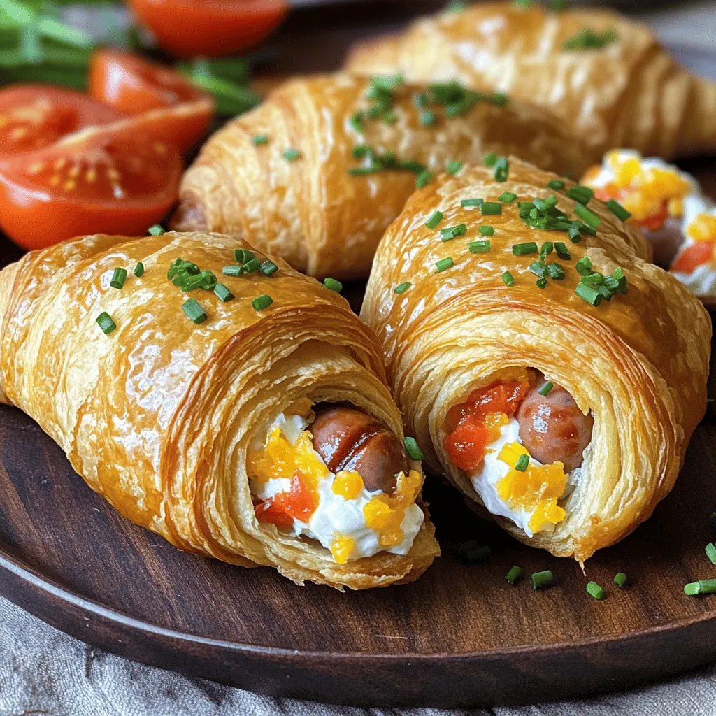 Um die Rotel Würstchen & Frischkäse Croissants zuzubereiten, benötigen Sie: