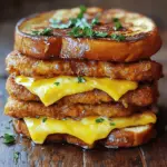 - 4 Scheiben süßes Brioche-Brot - 2 große Eier - 100 ml Milch - 1 Teelöffel Zimt - 1 Teelöffel Vanilleextrakt - 2 Hähnchenbrustfilets - Salz und Pfeffer nach Geschmack - 100 g Mehl - 2 Esslöffel Paprikapulver - 1 Esslöffel Knoblauchpulver - Pflanzenöl zum Braten - 4 Scheiben Käse (z.B. Cheddar oder Gouda) - Frisch gehackte Petersilie zur Garnitur