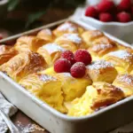 - 6 große Buttercroissants, in Stücke gerissen - 4 große Eier - 500 ml Milch