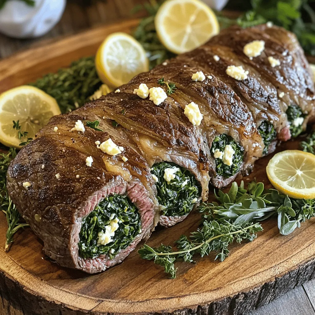 Die Zubereitung einer Flank Steak Roulade ist einfach und macht Spaß. Beginne mit den Zutaten. Du benötigst 500 g Flank Steak, 200 g frischen Spinat, 100 g zerkrümelten Feta-Käse, eine kleine rote Zwiebel, zwei Knoblauchzehen, getrockneten Oregano, Paprikapulver, ein geschlagenes Ei, Salz, Pfeffer und Olivenöl. Zahnstocher oder Küchengarn helfen dir, die Roulade zu fixieren.