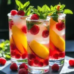 - 1 Tasse frische Himbeeren - 1 reifer Pfirsich, entsteint und in Scheiben geschnitten - 1 Tasse frisch gepresster Zitronensaft Die Hauptzutaten sind der Schlüssel zu einer tollen Himbeer-Pfirsich-Limonade. Frische Himbeeren geben süße und saftige Noten. Der Pfirsich bringt Frische und einen schönen Duft. Achte darauf, einen reifen Pfirsich zu wählen. Der frisch gepresste Zitronensaft sorgt für die nötige Säure. Das perfekte Gleichgewicht macht die Limonade erfrischend. - 1 Tasse Kristallzucker (nach Geschmack anpassen) Der Kristallzucker ist wichtig für die Süße. Du kannst die Menge nach deinem Geschmack anpassen. Wenn du es süßer magst, füge mehr hinzu. Für weniger Süße nimm einfach weniger Zucker. Experimentiere ein wenig, um deine perfekte Mischung zu finden. - 4 Tassen kaltes Wasser - Eiswürfel - Frische Minzblätter zur Garnitur (optional) Kaltes Wasser bringt die Limonade auf die richtige Temperatur. Es macht die Limonade erfrischend und kühl. Eiswürfel sind ein Muss, um die Getränke kalt zu halten. Frische Minzblätter sind optional, aber sie geben einen tollen Duft. Sie machen die Limonade auch hübscher. Für die vollständige Anleitung, wie du diese köstliche Limonade zubereitest, sieh dir das [Full Recipe] an. Zuerst wasche ich die frischen Himbeeren gut ab. Danach schneide ich den reifen Pfirsich in Scheiben. Ich achte darauf, den Kern zu entfernen. Diese Früchte bringen viel Geschmack in die Limonade. Ich gebe die Himbeeren und die Pfirsichscheiben in einen Mixer. Dann füge ich die Hälfte des frisch gepressten Zitronensafts hinzu. Ich püriere alles, bis die Mischung ganz glatt ist. Nun nehme ich ein feines Sieb und passe die pürierte Mischung hinein. Mit einem Löffel drücke ich die Flüssigkeit durch das Sieb. Die festen Teile werfe ich weg. Jetzt gebe ich den restlichen Zitronensaft und den Kristallzucker in den Krug. Ich rühre alles gut um, bis der Zucker sich auflöst. Dann füge ich vier Tassen kaltes Wasser hinzu. Ich mische alles noch einmal. Es ist wichtig, die Limonade zu probieren. Wenn sie nicht süß genug ist, kann ich mehr Zucker hinzufügen. Ich serviere die Limonade in hohen Gläsern mit Eiswürfeln. Für eine schöne Garnitur lege ich frische Minzblätter und einige ganze Himbeeren oben drauf. Wenn du magst, kannst du einen Pfirsichslice am Glasrand anbringen. [Full Recipe] Um die Süße deiner Himbeer-Pfirsich-Limonade perfekt zu machen, passe den Zuckergehalt an. Beginne mit einer Tasse Zucker, aber probiere die Limonade während der Zubereitung. Manchmal will man mehr oder weniger Süße. Wenn sie dir zu süß ist, füge mehr Zitronensaft hinzu. Für weniger Süße kannst du den Zucker auch halbieren. So kannst du deinen eigenen Geschmack treffen. Die Garnierung macht viel aus. Verwende frische Minzblätter und Himbeeren, um die Limonade schöner zu machen. Lege ein paar Minzblätter in dein Glas. Das sieht toll aus und gibt einen frischen Geschmack. Die Himbeeren kannst du einfach dazugeben oder auf den Rand des Glases stecken. Ein Pfirsichslice am Rand macht es noch hübscher und leckerer. Eiswürfel sind wichtig für eine erfrischende Limonade. Sie kühlen dein Getränk und machen es angenehm zu trinken. Du kannst auch frische Früchte als Eiswürfel verwenden. Friere Himbeeren oder Pfirsichscheiben ein. Diese sehen toll aus und geben zusätzlichen Fruchtgeschmack. So wird deine Limonade nicht nur kalt, sondern auch fruchtig frisch. Für die gesamte Zubereitung schaue dir das [Full Recipe] an. {{image_4}} Du kannst die Himbeer-Pfirsich-Limonade spritziger machen, indem du Mineralwasser hinzufügst. Mineralwasser bringt frische Blasen und eine leichte Textur. Es macht die Limonade noch erfrischender und ideal für heiße Tage. Fülle einfach dein Glas mit Limonade und toppe es mit einem Schuss Mineralwasser. So erhältst du ein spritziges Erlebnis, das jeden Schluck spannend macht. Um die Limonade aufregender zu gestalten, probiere andere Früchte aus. Ananas, Mango oder Limette können tolle Ergänzungen sein. Diese Früchte bringen neue Geschmäcker und Farben. Mixe sie einfach mit den Himbeeren und Pfirsichen. Das sorgt für eine tropische Note, die deine Gäste lieben werden. Sei kreativ und finde deine Lieblingskombination. Für mehr Tiefe kannst du Kräuter wie Rosmarin oder Basilikum hinzufügen. Diese Kräuter bringen ein wunderbares Aroma und eine besondere Note. Du kannst sie direkt in die Limonade geben oder sie vorher leicht andrücken. So geben sie ihren Duft besser ab. Diese kleinen Schritte machen deine Limonade einzigartig und unvergesslich. Lass deiner Fantasie freien Lauf und entdecke neue Geschmackserlebnisse. Für die vollständige Anleitung, siehe die [Full Recipe]. Um die frische Himbeer-Pfirsich-Limonade optimal zu lagern, stelle sicher, dass du sie in einem luftdichten Krug aufbewahrst. Die Temperatur sollte bei etwa 4°C liegen. So bleibt der Geschmack frisch und die Limonade kühl. Vermeide es, sie in der Nähe starker Gerüche zu lagern. Das kann den Geschmack beeinträchtigen. Die Limonade bleibt im Kühlschrank bis zu fünf Tage frisch. Achte darauf, sie gut zu verschließen, um die Frische zu bewahren. Wenn du sie länger aufbewahren möchtest, kannst du die Limonade auch einfrieren. Allerdings kann die Textur durch das Einfrieren etwas leiden. Du kannst die Limonade bis zu zwei Stunden vor dem Servieren zubereiten. Das gibt den Aromen Zeit, sich gut zu vermischen. Wenn du die Limonade im Voraus machst, bewahre sie im Kühlschrank auf. So bleibt sie kühl und erfrischend. Das ist perfekt für Partys oder warme Tage. Für das beste Ergebnis, serviere die Limonade kalt mit frischen Eiswürfeln. Um die Limonade weniger süß zu machen, gibt es einige einfache Optionen. Reduziere die Menge an Kristallzucker. Du kannst mit weniger als einer Tasse beginnen. Eine weitere Möglichkeit ist, mehr Zitronensaft hinzuzufügen. Zitronensaft bringt Säure und macht die Limonade erfrischend. Auch das Verwenden von Honig oder Agavendicksaft kann eine gute Wahl sein. Diese Alternativen haben oft einen niedrigeren glykämischen Index. Ja, du kannst gefrorene Früchte verwenden. Das macht die Zubereitung noch einfacher. Gefrorene Himbeeren und Pfirsiche sind oft schon gewaschen und geschnitten. Sie geben der Limonade auch eine schöne Kälte. Achte darauf, die gefrorenen Früchte vorher ein wenig auftauen zu lassen. So lässt sich das Obst leichter pürieren und mixen. Ja, die Limonade hat einige gesundheitliche Vorteile. Himbeeren sind reich an Antioxidantien und Vitaminen. Pfirsiche enthalten Ballaststoffe, die gut für die Verdauung sind. Frischer Zitronensaft ist eine gute Vitamin-C-Quelle. Außerdem ist die Limonade eine gute Alternative zu zuckerhaltigen Getränken. Sie ist frisch und voller Geschmack. Du kannst die Süße selbst anpassen und so gesündere Entscheidungen treffen. Eine erfrischende Limonade ist leicht zuzubereiten. Zuerst mischen Sie frische Früchte und Zitronensaft. Passen Sie den Zuckergehalt nach Ihrem Geschmack an. Verwenden Sie Eiswürfel für kühle Erfrischung und frische Minze als Garnitur. Denken Sie auch an Variationen mit anderen Früchten oder Kräutern. Lagern Sie die Limonade im Kühlschrank, damit sie frisch bleibt. Mit diesen Tipps und Zutaten ist köstliche Limonade ein Kinderspiel. Viel Spaß beim Ausprobieren und Genießen!