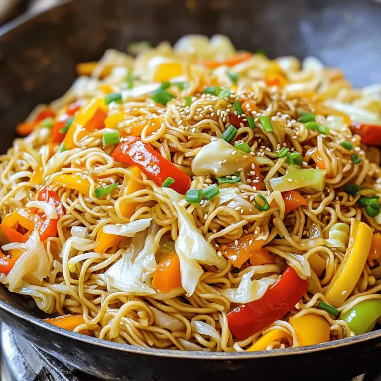 - 200 g Hakka-Nudeln - 1 Tasse gemischtes Gemüse (dünn geschnittene Paprika, Karotten und Kohl) - 1/2 Tasse Frühlingszwiebeln, gehackt - 2 Esslöffel Sojasauce - 1 Esslöffel Chilisauce (nach Geschmack anpassen) - 1 Teelöffel Sesamöl - 1 Esslöffel Pflanzenöl - 1 Knoblauchzehe, gehackt - 1 Teelöffel Ingwer, gehackt - Salz und Pfeffer nach Geschmack - Sesamkörner zur Garnitur (optional) Veg Hakka Noodles sind einfach und schnell zuzubereiten. Die Hakka-Nudeln sind der Hauptbestandteil. Sie geben dem Gericht eine tolle Textur. Das gemischte Gemüse bringt Farbe und Nährstoffe. Paprika, Karotten und Kohl sind ideal, da sie knackig bleiben. Aromen wie Sojasauce und Chilisauce geben den Nudeln den richtigen Kick. Sesamöl verleiht einen feinen, nussigen Geschmack. - Wok oder große Pfanne - Kochgeschirr - Schneidebrett und Messer Für die Zubereitung brauchst du ein paar einfache Utensilien. Ein Wok oder eine große Pfanne ist wichtig. Damit kannst du die Nudeln und das Gemüse gut anbraten. Ein Schneidebrett und ein scharfes Messer helfen dir, das Gemüse schnell zuzubereiten. So wird das Kochen zum Vergnügen. Diese Utensilien machen die Zubereitung einfach und angenehm. Wenn du diese Zutaten und Utensilien bereit hast, bist du bereit für die köstliche Veg Hakka Noodles Erfahrung. Vergiss nicht, das [Full Recipe] für alle Schritte zu beachten! Zuerst kochen Sie die Hakka-Nudeln. Befolgen Sie die Anweisungen auf der Verpackung. Kochen Sie sie bis sie al dente sind. Lassen Sie die Nudeln abtropfen. Spülen Sie sie anschließend unter kaltem Wasser. Dies stoppt den Garprozess und hält die Nudeln perfekt. Erhitzen Sie das Pflanzenöl in einem Wok oder einer großen Pfanne. Sobald das Öl heiß ist, fügen Sie den gehackten Knoblauch und den Ingwer hinzu. Braten Sie beides etwa 30 Sekunden lang an. Der Duft wird köstlich! Jetzt geben Sie das gemischte Gemüse dazu. Braten Sie das Gemüse für 2-3 Minuten. Es sollte zart, aber noch knackig sein. Fügen Sie die gekochten Hakka-Nudeln in die Pfanne. Geben Sie die Sojasauce, Chilisauce und das Sesamöl dazu. Mischen Sie alles gut. Erhitzen Sie die Mischung für etwa 2 Minuten. Schmecken Sie mit Salz und Pfeffer ab. Wenn Sie möchten, streuen Sie Sesamkörner darüber. Servieren Sie die Veg Hakka-Nudeln heiß. Eine gute Präsentation macht das Gericht noch besser! Um die besten Hakka-Nudeln zu machen, achte auf die Garzeit. Koche die Nudeln nur bis sie al dente sind. Dies bedeutet, dass sie noch einen kleinen Biss haben. Nach dem Kochen ist das Spülen wichtig. Spüle die Nudeln unter kaltem Wasser ab. So stoppt der Garprozess und die Nudeln kleben nicht zusammen. Du kannst verschiedene Gemüsesorten ausprobieren. Gemüse wie Brokkoli, Zucchini oder Erbsen passen gut. Auch unterschiedliche Saucen und Gewürze können das Gericht ändern. Probiere eine süß-sauren Sauce oder füge etwas Erdnussbutter hinzu. Diese Variationen bringen neuen Geschmack in deine Veg Hakka Noodles. Das Anrichten macht das Essen noch schöner. Verwende tiefere Schalen für die Nudeln. So sieht es appetitlicher aus. Du kannst die Nudeln mit frischen Kräutern garnieren. Frühlingszwiebeln oder Koriander sind tolle Optionen. Ein paar Sesamkörner oben drauf geben zusätzlichen Crunch und Farbe. So wird dein Gericht wirklich besonders. {{image_4}} Möchtest du deine Veg Hakka Noodles vegan machen? Du kannst einige einfache Änderungen vornehmen. Statt Sojasauce mit Fischsauce, nimm einfach eine pflanzliche Sojasauce. Diese hat einen ähnlichen Geschmack und funktioniert gut. Auch für die Chilisauce gibt es vegane Varianten. Achte beim Einkaufen darauf, dass die Saucen keine tierischen Produkte enthalten. Um deine Nudeln proteinreicher zu machen, füge Tofu oder Tempeh hinzu. Schneide den Tofu in kleine Würfel und brate ihn goldbraun an, bevor du das Gemüse hinzufügst. Tempeh hat einen nussigen Geschmack und passt gut zu den Gewürzen. Beide Optionen geben den Nudeln mehr Biss und machen sie sättigender. Wenn du es schärfer magst, füge zusätzliche Chilis oder scharfe Saucen hinzu. Frische Chilis kannst du ganz einfach in dünne Scheiben schneiden und während des Bratens ins Wok geben. Du kannst auch Chilipulver verwenden, um die Schärfe nach deinem Geschmack anzupassen. So wird dein Gericht wirklich aufregend und lecker. Wenn du Reste von deinen Veg Hakka Noodles hast, lagere sie richtig. Stelle sicher, dass du die Nudeln in einen luftdichten Behälter gibst. Kühle sie schnell ab und lege sie dann in den Kühlschrank. So bleiben sie frisch. Die Haltbarkeit im Kühlschrank beträgt etwa 3 bis 4 Tage. Überprüfe die Nudeln vor dem Essen. Wenn sie komisch riechen oder anders aussehen, wirf sie lieber weg. Um die Hakka-Nudeln aufzuwärmen, gibt es einige beste Methoden. Du kannst sie in der Mikrowelle erwärmen. Stelle die Mikrowelle auf mittlere Hitze und decke die Nudeln ab. So trocknen sie nicht aus. Eine andere Methode ist, die Nudeln in einer Pfanne zu erhitzen. Füge etwas Pflanzenöl hinzu, um die Nudeln gleichmäßig zu erhitzen. Rühre sie oft um, damit sie nicht anbrennen. Für optimale Konsistenz füge etwas Wasser oder Sojasauce hinzu, wenn du sie aufwärmst. Dadurch bleiben die Nudeln saftig und lecker. Die Gesamtzeit für Veg Hakka Noodles beträgt nur 20 Minuten. Die Vorbereitungszeit liegt bei etwa 10 Minuten. In dieser Zeit schneidest du das Gemüse und bereitest die Zutaten vor. Das Kochen der Nudeln dauert etwa 5 bis 7 Minuten. Das Anbraten der Zutaten in der Pfanne benötigt 5 bis 7 Minuten. So kannst du schnell ein leckeres Gericht zaubern. Ja, du kannst andere Nudeln verwenden! Wenn du keine Hakka-Nudeln hast, probiere Spaghetti oder Eiernudeln. Diese Alternativen sind leicht zu finden. Achte darauf, die Kochzeit anzupassen, da verschiedene Nudelsorten unterschiedlich lange brauchen. Das Gericht bleibt dennoch lecker und nahrhaft. Veg Hakka Noodles sind nicht von Natur aus glutenfrei, da Hakka-Nudeln Weizen enthalten. Du kannst jedoch glutenfreie Optionen wählen. Suche nach glutenfreien Reisnudeln oder Quinoa-Nudeln. Diese sind gute Alternativen, die den gleichen Geschmack bieten. Achte beim Kauf auf die Zutatenliste, um sicherzugehen, dass sie glutenfrei sind. Veg Hakka Noodles sind einfach zuzubereiten und voller Geschmack. Wir haben die Hauptzutaten, Utensilien und die Schritt-für-Schritt-Anleitung erkundet. Ich habe auch Tipps und Variationen geteilt, um das Gericht anzupassen. Achten Sie auf die richtige Lagerung und das Aufwärmen für beste Ergebnisse. Damit wird Ihr Hakka-Nudel-Gericht immer köstlich sein. Verlassen Sie sich auf diese Anleitung, um Ihre Freunde und Familie zu beeindrucken!