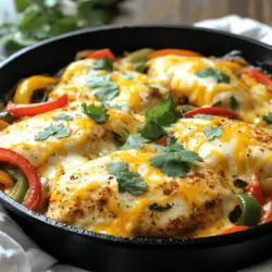 Cheesy Fajita Chicken Bake Einfache und schmackhafte Mahlzeit