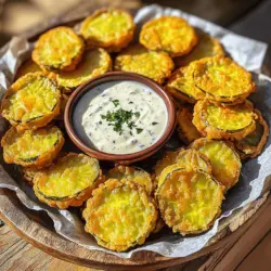 Für krosse frittierte Gurken benötigst du einige Hauptzutaten. Diese sind: - 1 Glas Dillgurken (Scheiben oder Spieße) - 1 Tasse Weizenmehl - 1 Tasse Buttermilch (oder Milch mit 1 Esslöffel Essig) - 1 Tasse Paniermehl (vorzugsweise Panko für zusätzliche Knusprigkeit) Diese Zutaten bilden die Basis für dein Rezept. Die Dillgurken bringen einen tollen Geschmack. Buttermilch sorgt für eine feuchte Panade und das Mehl hilft, alles zusammenzuhalten. Zusätzlich zu den Hauptzutaten kannst du Gewürze hinzufügen. Diese sind wichtig für den Geschmack: - 1 Teelöffel Knoblauchpulver - 1 Teelöffel Zwiebelpulver - 1 Teelöffel geräuchertes Paprikapulver - 1/2 Teelöffel Cayennepfeffer (nach Belieben anpassen) - Salz und Pfeffer nach Geschmack Diese Gewürze bringen Tiefe und Komplexität in dein Gericht. Knoblauch- und Zwiebelpulver geben einen herzhaften Geschmack. Geräuchertes Paprikapulver verleiht einen leichten Rauchgeschmack. Cayennepfeffer fügt eine angenehme Schärfe hinzu. Das richtige Öl macht einen großen Unterschied beim Frittieren. Hier sind einige gute Optionen: - Pflanzenöl - Rapsöl Wähle ein Öl mit hohem Rauchpunkt. Diese Öle sind ideal zum Frittieren. Sie sorgen dafür, dass die Gurken knusprig werden und nicht fettig schmecken. Beginne mit dem Abtropfen der Gurken. Nutze Papiertücher, um sie gut zu trocknen. Dadurch entfernst du überschüssige Feuchtigkeit. Dies hilft, dass die Gurken knusprig werden. Wenn sie zu nass sind, wird die Panade matschig. Richte deine Panierstation ein. Du brauchst drei flache Schüsseln. In der ersten Schüssel mische Weizenmehl mit Gewürzen. Füge Knoblauchpulver, Zwiebelpulver, geräuchertes Paprikapulver und Cayennepfeffer hinzu. In der zweiten Schüssel gieße die Buttermilch. Die dritte Schüssel füllst du mit Paniermehl. Panko sorgt für extra Knusprigkeit. Erhitze das Öl in einer tiefen Pfanne. Die Temperatur sollte bei 175 °C liegen. Beginne mit der ersten Gurkenscheibe. Wälze sie im gewürzten Mehl. Tauche sie dann in die Buttermilch. Lass die überschüssige Flüssigkeit abtropfen. Rolle die Gurke im Paniermehl, sodass es gut haftet. Lege die Gurke vorsichtig ins heiße Öl. Frittiere sie 2-3 Minuten pro Seite. Die Gurken sollten goldbraun sein. Nimm sie mit einem Schaumlöffel heraus und lasse sie auf Papiertüchern abtropfen. Wiederhole diesen Schritt mit den restlichen Gurken. Serviere sie warm mit deiner Lieblingssauce. Für mehr Details, schau dir das Full Recipe an. Um die perfekte Knusprigkeit zu erzielen, tupfen Sie die Gurken gut trocken. Feuchtigkeit macht die Panade weich. Nutzen Sie Panko-Paniermehl für mehr Crunch. Es hat eine gröbere Textur und wird knuspriger. Wenden Sie die Gurken mehrmals in der Panade. Jede Schicht hilft, die Knusprigkeit zu verstärken. Die Temperatur des Öls ist sehr wichtig. Heizen Sie das Öl auf 175°C (350°F). Ein Küchenthermometer hilft Ihnen dabei. Wenn das Öl zu kalt ist, werden die Gurken fettig. Ist es zu heiß, verbrennen sie schnell. Frittieren Sie in kleinen Chargen. So bleibt die Temperatur stabil und die Gurken werden gleichmäßig gar. Eine schöne Präsentation macht das Essen noch besser. Servieren Sie die Gurken auf einer großen Platte. Legen Sie Pergamentpapier darunter. Das gibt einen rustikalen Look. Fügen Sie eine kleine Schüssel mit Dipsauce in die Mitte. Ein Hauch frischer Kräuter, wie Petersilie, bringt Farbe ins Spiel. Für das volle Erlebnis finden Sie das [Full Recipe] in meinem Artikel. {{image_4}} Wenn du eine vegane Option suchst, gibt es tolle Alternativen zur Panade. Nutze Kichererbsenmehl anstelle von Weizenmehl. Mixe das Kichererbsenmehl mit Wasser, um einen Teig zu machen. Füge Gewürze wie Paprika, Knoblauchpulver und Salz hinzu. Diese Mischung haftet gut an den Gurken. Für die Panade kannst du auch Haferflocken verwenden. Sie geben einen nussigen Geschmack und sind knusprig. Die Wahl der Dipsauce macht viel aus. Klassisches Ranch-Dressing passt gut. Du kannst auch einen scharfen Sriracha-Dip machen. Mische Sriracha mit veganer Mayonnaise für einen leckeren Kick. Eine Avocado-Creme ist ebenfalls köstlich. Zerdrücke eine reife Avocado, mische sie mit Zitronensaft und etwas Salz. So hast du eine frische, gesunde Option. Sei kreativ beim Würzen! Probiere italienische Kräuter wie Oregano und Basilikum. Sie geben den Gurken einen neuen Geschmack. Für eine asiatische Note füge etwas Sojasauce oder Sesamöl hinzu. Ein Hauch von Curry-Pulver kann auch spannend sein. Denke daran, dass Gewürze die Geschmackstiefe erhöhen. Experimentiere und finde deine perfekte Mischung. Wenn Sie frittierte Gurken übrig haben, lassen Sie sie zuerst auf einem Papiertuch abkühlen. Danach legen Sie die Gurken in einen luftdichten Behälter. Trennen Sie die Gurken mit Schichten von Papiertüchern, um Feuchtigkeit zu verhindern. So bleiben sie knusprig. Stellen Sie den Behälter in den Kühlschrank. Um die Gurken wieder knusprig zu machen, heizen Sie Ihren Ofen auf 180 °C vor. Legen Sie die Gurken auf ein Backblech und backen Sie sie etwa 10 Minuten. So verlieren sie nicht ihre Textur. Sie können auch eine Pfanne mit etwas Öl erhitzen und die Gurken dort für ein paar Minuten braten. So bleiben sie köstlich und frisch. Frittierte Gurken halten sich im Kühlschrank etwa 3 bis 4 Tage. Überprüfen Sie die Gurken vor dem Essen. Wenn sie unangenehm riechen oder sich die Textur verändert hat, werfen Sie sie weg. Qualität ist wichtig! Die häufigsten Probleme sind: - Öltemperatur: Wenn das Öl nicht heiß genug ist, werden die Gurken nicht knusprig. - Feuchtigkeit: Zu viel Feuchtigkeit auf den Gurken macht die Panade matschig. - Überfüllung: Wenn zu viele Gurken auf einmal frittiert werden, sinkt die Öltemperatur. Um diese Probleme zu vermeiden, achte darauf, die Gurken gut abzutrocknen und das Öl auf die richtige Temperatur zu bringen. Die perfekte Dipsauce hängt von deinem Geschmack ab. Beliebte Optionen sind: - Ranch-Dressing: Cremig und würzig, passt gut zu den knusprigen Gurken. - Remoulade: Eine pikante Wahl mit mehr Geschmack. - Salsa: Frisch und fruchtig, eine tolle Alternative. Probiere verschiedene Dips, um deine Lieblingskombination zu finden. Die besten krossen, fritierten Gurken findest du oft in: - Restaurants: Besonders in BBQ- oder Southern-Stil-Restaurants. - Messen oder Festivals: Hier gibt es oft kreative Varianten. - Selbstgemacht: Mit dem Rezept für krosse frittierte Gurken kannst du sie selbst zubereiten. So weißt du genau, wie sie zubereitet werden. Ja, du kannst krosse frittierte Gurken im Airfryer zubereiten! Hier ist, wie: 1. Bereite die Gurken wie im Rezept vor. 2. Lege die panierten Gurken in die Airfryer-Korb. 3. Stelle die Temperatur auf 180°C ein und koche sie für etwa 10 Minuten. 4. Schüttle den Korb nach der Hälfte der Zeit für eine gleichmäßige Bräunung. So sparst du Öl und bekommst trotzdem eine knusprige Textur. Zusammenfassend haben wir die besten Zutaten und Schritte für krosse frittierte Gurken erkundet. Die richtigen Gewürze und Öl machen einen großen Unterschied. Wir haben auch wichtige Tipps für die perfekte Textur und kreative Variationen besprochen. Schließlich wissen Sie jetzt, wie Sie Reste lagern und aufwärmen können. Experimentieren Sie mit Dips und Gewürzen. So bleibt das Frittieren spannend und lecker. Genießen Sie Ihre knusprigen Gurken und teilen Sie Ihre Erfahrungen!