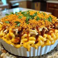 BBQ Chicken Mac and Cheese Schmackhafte Kreation