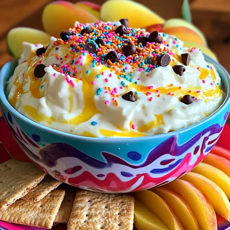 Für den Viral Homemade Dunkaroo Dip brauchst du einige einfache Zutaten. Hier sind die wichtigsten: - 1 Tasse Vanillejoghurt - 1/2 Tasse Frischkäse, weichgestellt - 1/4 Tasse Puderzucker - 1 Teelöffel Vanilleextrakt - 1/4 Teelöffel Mandelextrakt (optional) - 1/2 Tasse Streusel (Funfetti oder bunte Mischung) - 1 Esslöffel Schokoladenstückchen (zum Garnieren) Diese Zutaten sorgen für einen leckeren und süßen Dip. Der Vanillejoghurt gibt eine tolle Basis. Der Frischkäse macht ihn cremig. Puderzucker fügt die nötige Süße hinzu. Die Extrakte bringen zusätzlichen Geschmack. Die Streusel geben Farbe und Textur. Jetzt, wo du die Hauptzutaten hast, brauchst du auch etwas zum Dippen. Hier sind einige Vorschläge: - Graham Cracker - Frische Obststücke (wie Äpfel oder Erdbeeren) - Kekse (z.B. Butterkekse oder Schokoladenkekse) Diese Beilagen passen perfekt zu dem Dip. Du kannst kreativ sein und verschiedene Kombinationen ausprobieren. Jeder Biss wird lecker und süß sein. Wenn du Allergien hast oder gesunde Optionen suchst, gibt es Alternativen. Du kannst den Frischkäse durch einen veganen Frischkäse ersetzen. Für den Joghurt gibt es pflanzliche Varianten wie Soja- oder Kokosjoghurt. Anstelle von Puderzucker kannst du Honig oder Agavendicksaft verwenden. So bleibt der Geschmack süß, aber gesünder. Achte darauf, die Streusel ohne Gluten zu wählen, wenn du Gluten meidest. Mit diesen Optionen kannst du den Dip anpassen. So kann jeder mitessen und genießen. Um den Viral Homemade Dunkaroo Dip zu machen, brauchst du einige einfache Zutaten. Du musst zuerst alle Zutaten bereitstellen. Hier ist, was du benötigst: - 1 Tasse Vanillejoghurt - 1/2 Tasse Frischkäse, weichgestellt - 1/4 Tasse Puderzucker - 1 Teelöffel Vanilleextrakt - 1/4 Teelöffel Mandelextrakt (optional) - 1/2 Tasse Streusel (Funfetti oder bunte Mischung) - 1 Esslöffel Schokoladenstückchen (zum Garnieren) - Graham Cracker, frische Obststücke oder Kekse zum Dippen Stelle sicher, dass der Frischkäse weich ist, damit er sich gut vermischen lässt. Jetzt kommt der spaßige Teil, das Mixen! Nimm eine große Rührschüssel. Füge den Frischkäse und den Puderzucker hinzu. Mixe sie zwei Minuten lang mit einem elektrischen Mixer. Du willst eine glatte und cremige Masse. Jetzt füge den Vanillejoghurt, den Vanilleextrakt und den Mandelextrakt hinzu, wenn du ihn verwendest. Mixe alles auf niedriger Stufe für etwa eine Minute. Jetzt füge die Streusel hinzu. Hebe sie vorsichtig unter, damit sie nicht zerbrechen. Gieße den Dip in eine Servierschüssel. Dekoriere ihn mit extra Streuseln und Schokoladenstückchen. Lass den Dip für mindestens 30 Minuten im Kühlschrank. So verbinden sich die Aromen gut. Achte darauf, dass du die Zutaten gut mischst. Ein elektrischer Mixer macht das einfach. Wenn du keine hast, kannst du auch einen Schneebesen verwenden. Beim Unterheben der Streusel sei sanft. Wenn du zu fest drückst, zerbrechen sie. Wenn du einen cremigeren Dip magst, kannst du mehr Frischkäse verwenden. Du kannst auch die Menge vom Puderzucker anpassen. Für ein wenig mehr Geschmack, probiere, ein paar Tropfen Zimt hinzuzufügen. Das gibt dem Dip eine besondere Note. Du kannst die gesamte Anleitung im [Full Recipe] nachlesen. Ein häufiger Fehler ist, den Frischkäse nicht weich genug zu machen. Wenn er kalt ist, wird der Dip klumpig. Stelle sicher, dass der Frischkäse Raumtemperatur hat. Ein anderer Fehler ist, zu viel Puderzucker hinzuzufügen. Das macht den Dip zu süß. Beginne mit der angegebenen Menge und schmecke nach. Um die Konsistenz zu verbessern, kannst du mehr Joghurt hinzufügen. Ein Esslöffel mehr macht den Dip cremiger. Wenn du es lieber fester magst, lasse den Dip länger im Kühlschrank. Die Kühlung hilft, die Aromen zu verbinden und die Textur zu festigen. Dunkaroo Dip ist perfekt für Feste. Stelle ihn in einer bunten Schüssel bereit. Dekoriere ihn mit extra Streuseln und Schokoladenstückchen. Serviere dazu verschiedene Dipsnacks. Graham Cracker, frisches Obst oder Kekse machen ihn noch besser. Jeder wird begeistert sein, wenn sie ihren Snack dippen können! {{image_4}} Ich liebe Schokolade! Um einen Schokoladen-Dunkaroo Dip zu machen, füge einfach 1/4 Tasse Kakaopulver hinzu. Mixe es gut mit dem Frischkäse und dem Puderzucker. Du kannst auch Schokoladenstückchen in den Dip geben. Das macht ihn noch schokoladiger und leckerer. Serviere ihn mit Keksen oder frischen Früchten. Für eine fruchtige Note, püriere 1/2 Tasse deiner Lieblingsfrüchte. Erdbeeren oder Bananen eignen sich gut. Mische die pürierten Früchte in den Dip, nachdem du den Joghurt und den Frischkäse vermengt hast. Diese Version bringt frische Farben und Aromen in den Dip. Probiere es mit frischen Obststücken zum Dippen. Wenn du eine vegane Option möchtest, ersetze den Frischkäse durch veganen Frischkäse. Nutze pflanzlichen Joghurt statt Vanillejoghurt. Die restlichen Zutaten bleiben gleich. Der Dip schmeckt trotzdem lecker und cremig. Du kannst ihn auch mit Kokosnusszucker süßen. Das gibt einen neuen, tollen Geschmack. Für alle Variationen kannst du die Grundrezepte des Viral Homemade Dunkaroo Dip verwenden. Experimentiere mit den Zutaten, um deinen perfekten Dip zu finden! Um den Viral Homemade Dunkaroo Dip frisch zu halten, decke ihn gut ab. Nutze eine Frischhaltefolie oder einen luftdichten Behälter. So bleibt er lecker und cremig. Stelle den Dip in den Kühlschrank. Vermeide, ihn lange bei Raumtemperatur stehen zu lassen. Das kann die Frische beeinträchtigen. Der Dip bleibt im Kühlschrank etwa 3 bis 5 Tage frisch. Achte darauf, die Abdeckung nach jedem Gebrauch zu prüfen. Wenn du einen seltsamen Geruch oder eine veränderte Farbe bemerkst, wirf ihn weg. Sicherheit geht vor, auch bei einem leckeren Dip. Resten des Dips kannst du kreativ nutzen. Verwandle ihn in einen leckeren Aufstrich für Sandwiches. Füge etwas mehr Joghurt hinzu und mache einen fruchtigen Smoothie. Du kannst ihn auch als Füllung für Pfannkuchen nutzen. So sparst du Lebensmittel und genießt neue Geschmäcker. Ja, du kannst den Vanillejoghurt ersetzen. Griechischer Joghurt ist eine gute Wahl. Er macht den Dip dicker und cremiger. Du kannst auch ungesüßten Joghurt verwenden, wenn du den Zucker reduzieren willst. Ein wenig Honig oder Ahornsirup könnte den Geschmack verbessern. Die Zubereitung dauert nur etwa 10 Minuten. Du mixt die Zutaten schnell in einer Schüssel. Danach musst du den Dip für mindestens 30 Minuten kühlen. So verbinden sich die Aromen besser. Insgesamt ist der Prozess also einfach und schnell. Ja, du kannst den Dip im Voraus machen. Bereite ihn einfach einen Tag vorher zu. Bewahre ihn in einem luftdichten Behälter im Kühlschrank auf. So bleibt der Geschmack frisch und lecker. Er ist perfekt für Partys oder Snacks. Dieser Blogpost hat die Zutaten, Zubereitung und Tipps für den Dunkaroo Dip behandelt. Ich habe einfache Alternativen für Allergien und gesunde Variationen vorgestellt. Wichtig sind die richtigen Schritt-für-Schritt-Anleitungen sowie die Tipps, um Fehler zu vermeiden. Egal, ob du den Dip für eine Feier machst oder für dich selbst, mach es zu deinem persönlichen Rezept. Folge diesen Ratschlägen und genieße deinen selbstgemachten Dip!