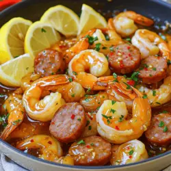 Honey Garlic Shrimp & Sausage Einfaches und Leckeres Rezept