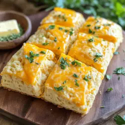 Um die besten herzhafte Cheese Scones zu machen, brauchen Sie: - 250 g Weizenmehl - 1 Esslöffel Backpulver - ½ Teelöffel Salz - ½ Teelöffel schwarzer Pfeffer - ¼ Teelöffel Cayennepfeffer (optional) - 115 g ungesalzene Butter, gekühlt und gewürfelt - 100 g scharfer Cheddar, gerieben - 1 Esslöffel frische Petersilie, gehackt - 180 ml Milch - 1 großes Ei, verquirlt Für Scones eignet sich Käse gut, um Geschmack zu geben. Ich empfehle, scharfen Cheddar zu verwenden. Sein würziger Geschmack passt perfekt. Auch Gouda oder Parmesan sind gute Optionen. Diese Käsesorten schmelzen schön und machen die Scones saftig. Experimentieren Sie mit verschiedenen Käsesorten, um neue Aromen zu entdecken. Wenn Sie glutenfrei backen möchten, gibt es tolle Alternativen. Verwenden Sie eine Mischung aus glutenfreiem Mehl. Diese Mischungen sind oft gut für Scones. Achten Sie darauf, das richtige Verhältnis zu nutzen. Manchmal benötigt der Teig mehr Flüssigkeit. Das Testen mit verschiedenen Mehlen bringt sicher gute Ergebnisse. Schauen Sie sich auch Mandelmehl oder Kokosmehl an. Diese sind ebenfalls glutenfrei, aber denken Sie an die Textur und den Geschmack. Zuerst müssen wir alles bereitstellen. Das macht das Backen einfacher. Heize deinen Ofen auf 200°C vor. Dies ist wichtig für eine gleichmäßige Hitze. Nimm ein Backblech und lege es mit Backpapier aus. So kleben die Scones nicht fest. Dann misst du die Zutaten ab. Du brauchst 250 g Weizenmehl, 1 Esslöffel Backpulver, ½ Teelöffel Salz und ½ Teelöffel schwarzen Pfeffer. Wenn du es scharf magst, füge ¼ Teelöffel Cayennepfeffer hinzu. Jetzt kommt der spaßige Teil, das Mischen der Zutaten. In einer großen Schüssel kombinierst du das Mehl, Backpulver, Salz und Pfeffer. Rühre alles gut um. Dann fügst du 115 g kalte Butter in Würfeln hinzu. Verwende deine Finger, um die Butter einzuarbeiten. Es sollte eine krümelige Mischung entstehen. Danach mischst du 100 g geriebenen Cheddar und 1 Esslöffel gehackte Petersilie unter. Jetzt mach eine Mulde in die Mitte. Gieße 180 ml Milch hinein und füge ein verquirltes Ei hinzu. Mische alles vorsichtig mit einem Löffel. Achte darauf, den Teig nicht zu überarbeiten. Wenn es zusammenkommt, stürze den Teig auf eine bemehlte Fläche. Knete ihn leicht, bis er zusammenhält. Drücke den Teig in einen 2,5 cm dicken Kreis. Schneide den Teig in Keile oder verwende einen Ausstecher. Lege die Scones auf das Backblech. Achte darauf, genug Platz zwischen ihnen zu lassen. Bestreiche die Oberseite mit dem verquirlten Ei. Das gibt eine schöne goldene Farbe. Backe die Scones für 15 bis 20 Minuten. Sie sind fertig, wenn sie goldbraun und aufgegangen sind. Lass sie kurz auf einem Kuchengitter abkühlen, bevor du sie servierst. Wenn du mehr über die Zutaten und das Rezept erfahren möchtest, schau dir das [Full Recipe] an. Um den perfekten Scone zu machen, achte auf die Temperatur der Butter. Die Butter sollte kalt sein. Dies hilft, die Scones locker und leicht zu machen. Mische die trockenen Zutaten gut, bevor du die Butter hinzufügst. Achte darauf, nicht zu viel zu kneten. Ein sanftes Mischen ist der Schlüssel. Ein häufiger Fehler ist, den Teig zu überarbeiten. Wenn du den Teig zu lange knetest, werden die Scones zäh. Ein weiterer Fehler ist, die Scones zu nah zusammen zu legen. Lasse genug Platz zwischen ihnen auf dem Blech. Dies hilft, dass sie gleichmäßig aufgehen. Experimentiere mit verschiedenen Käsesorten! Parmesan oder Gouda können eine tolle Wahl sein. Du kannst auch Zutaten wie getrocknete Tomaten oder Oliven hinzufügen. Wenn du es lieber scharf magst, füge mehr Cayennepfeffer hinzu. Nutze die Full Recipe, um weitere Tipps zu entdecken. {{image_4}} Käse ist der Star in unseren Scones. Du kannst verschiedene Käsesorten verwenden. Hier sind einige beliebte Optionen: - Cheddar: Kräftig und schmackhaft, ideal für Scones. - Feta: Gibt eine salzige Note und passt gut zu Kräutern. - Parmesan: Für eine nussige Tiefe, perfekt in Kombination mit Olivenöl. - Gorgonzola: Für eine besondere Würze, die begeistert. Jeder Käse bringt seinen eigenen Geschmack. Du kannst experimentieren, um deinen Favoriten zu finden. Um deine Scones aufregender zu machen, füge weitere Zutaten hinzu. Hier sind einige Ideen: - Kräuter: Frischer Thymian oder Rosmarin geben tollen Geschmack. - Sonnentrocknete Tomaten: Sie bringen Süße und eine leicht saure Note. - Oliven: Sie fügen eine salzige, herzhafte Tiefe hinzu. - Nüsse: Walnüsse oder Pinienkerne sorgen für Crunch. Diese Zutaten machen deine Scones einzigartig und köstlich. Wenn du einen süßen Snack magst, gibt es auch süße Scones. Hier sind einige einfache Ideen: - Käse und Honig: Kombiniere Frischkäse mit Honig für einen süßen Aufstrich. - Frucht und Käse: Füge getrocknete Früchte wie Cranberries oder Aprikosen hinzu. - Zimt und Zucker: Bestreue die Scones vor dem Backen mit einer Mischung aus Zimt und Zucker. Diese süßen Varianten sind ideal für Frühstück oder Nachmittagskaffee. Probiere den Full Recipe, um die besten Scones zu machen! Um die Scones frisch zu halten, lege sie in einen luftdichten Behälter. Bei Zimmertemperatur bleiben sie bis zu drei Tage lang lecker. Du kannst auch ein Tuch verwenden, um sie leicht zu bedecken. So bleibt die Kruste knusprig und weich. Wenn du die Scones wieder aufwärmen möchtest, heize den Ofen auf 180°C vor. Lege die Scones auf ein Backblech und backe sie für etwa 5-7 Minuten. Alternativ kannst du sie auch in der Mikrowelle für 10-15 Sekunden erwärmen, aber die Ofenmethode sorgt für eine bessere Textur. Scones lassen sich gut einfrieren. Wickel sie einzeln in Frischhaltefolie. Lege sie dann in einen Gefrierbeutel oder einen luftdichten Behälter. So bleiben sie bis zu drei Monate haltbar. Um sie aufzutauen, lasse sie einfach bei Zimmertemperatur stehen oder erwärme sie im Ofen. So bleiben sie frisch und lecker. Wenn du die Scones nach dem Rezept von Käsegenuss Scones zubereitest, wirst du die perfekte Textur und den Geschmack auch nach dem Einfrieren genießen. Die Scones sind frisch am besten. Lagern Sie sie in einem luftdichten Behälter. So bleiben sie bis zu drei Tage frisch. Sie können sie auch einfrieren. In einem Gefrierbeutel halten sie bis zu drei Monate. Lassen Sie sie einfach bei Raumtemperatur auftauen. Ja, das können Sie! Bereiten Sie den Teig einen Tag vorher zu. Wickeln Sie ihn gut in Frischhaltefolie ein. Lagern Sie ihn im Kühlschrank. Vor dem Backen lassen Sie den Teig einfach etwas stehen. So wird er wieder formbar. Zu Scones passen viele Beilagen gut. Kräuterbutter ist eine tolle Wahl. Auch frische Dips wie Hummus oder Guacamole sind lecker. Servieren Sie die Scones mit einem frischen Salat. Ein einfacher grüner Salat passt perfekt dazu. Für einen besonderen Touch können Sie auch eine Suppe anbieten. Scones sind einfach zuzubereiten und lecker. Wir haben die besten Zutaten und Käsearten besprochen. Ich habe Tipps gegeben, damit Ihre Scones perfekt werden. Denken Sie daran, häufige Fehler zu vermeiden und Variationen auszuprobieren. Richtig gelagerte Scones bleiben frisch und schmackhaft. Mit diesen Informationen sind Sie bereit, Ihre eigenen Käsescones zu backen. Genießen Sie das Backen und die Aromen!