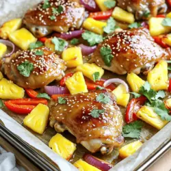 Sheet Pan Hawaiian Chicken Köstlich und Einfach Rezept