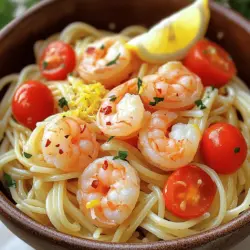 Knoblauch Garnelen Pasta Einfaches und köstliches Gericht