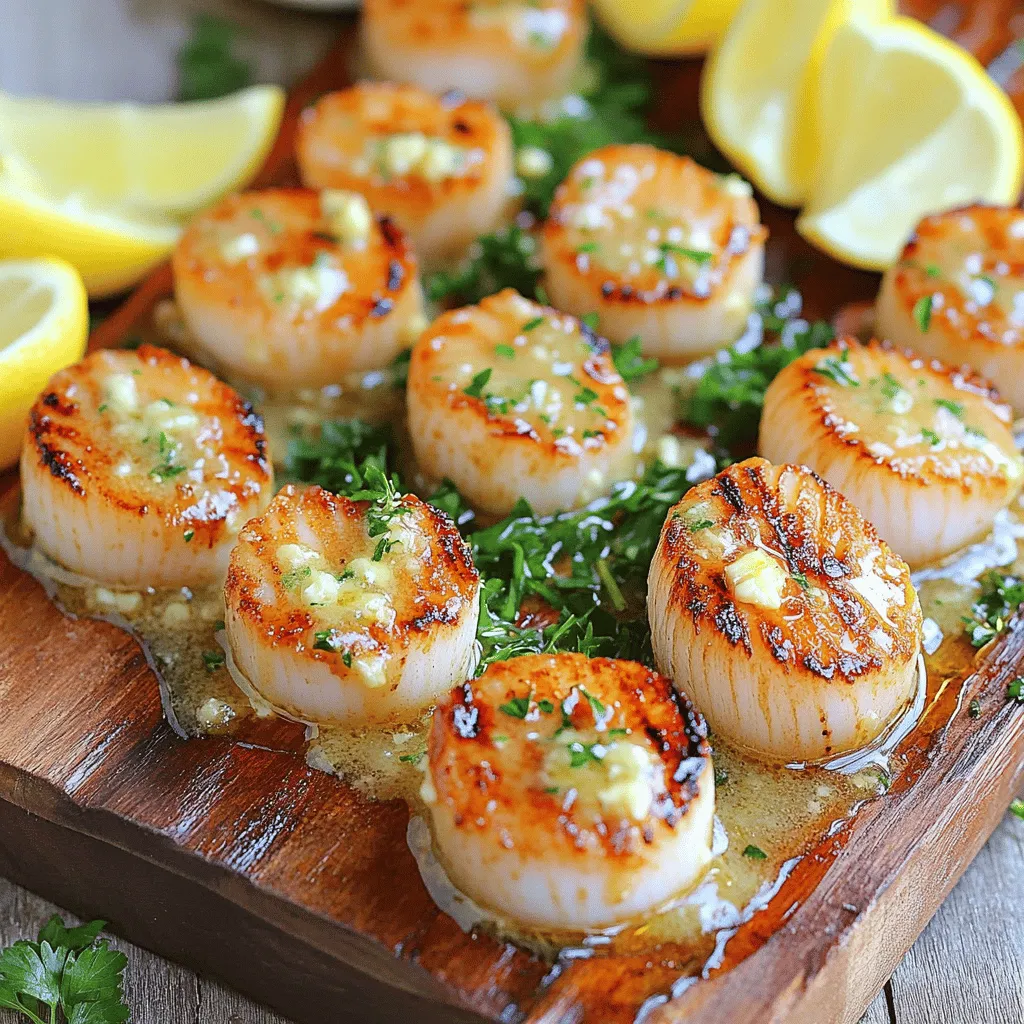 Um köstliche Knoblauch und Butter gegrillte Jakobsmuscheln zu machen, brauchen Sie: - 450 g frische Jakobsmuscheln, gereinigt und trocken getupft - 60 g ungesalzene Butter - 3 Knoblauchzehen, fein gehackt - 2 Esslöffel frische Petersilie, gehackt - 1 Esslöffel Zitronensaft - Salz und Pfeffer nach Geschmack - Zitronenspalten zum Servieren Diese Zutaten sind einfach zu finden und machen das Gericht frisch und lecker. Die Jakobsmuscheln geben einen feinen, süßen Geschmack. Die Butter und der Knoblauch verleihen Tiefe und Aroma. Neben den Hauptzutaten können Sie weitere Aromen hinzufügen. Ein Schuss Weißwein oder ein Hauch von Chili kann die Geschmäcker intensivieren. Frische Kräuter wie Thymian oder Basilikum passen auch gut. Experimentieren Sie, um Ihr perfektes Gericht zu finden. Die Jakobsmuscheln sind toll mit verschiedenen Beilagen. Hier sind einige Vorschläge: - Ein frischer grüner Salat mit einer leichten Vinaigrette - Knoblauchbrot, um die köstliche Butter aufzusaugen - Gemüsebeilagen wie gegrillte Spargel oder Zucchini - Reis oder Quinoa, um das Gericht abzurunden Diese Beilagen ergänzen die Jakobsmuscheln gut und machen das Essen zu einem Fest. Entdecken Sie die [Full Recipe] für mehr Details zur Zubereitung! Um perfekte Jakobsmuscheln zu grillen, beginne mit einem vorgeheizten Grill. Stelle die Temperatur auf mittelhoch ein. Falls du eine Grillpfanne nutzt, erhitze sie ebenfalls auf mittlerer Hitze. Wichtig ist, dass die Grillroste leicht geölt sind. Das verhindert das Anhaften der Jakobsmuscheln. Würze die Jakobsmuscheln mit Salz und Pfeffer auf beiden Seiten. Lege sie dann vorsichtig auf den Grill. Lasse sie 2-3 Minuten pro Seite garen. Die Jakobsmuscheln sind perfekt, wenn sie schön goldbraun sind und in der Mitte opak erscheinen. Achte darauf, nicht zu lange zu grillen, da sie sonst zäh werden. Die Knoblauch-Butter-Mischung ist der Schlüssel zu diesem Gericht. Schmelze zuerst die ungesalzene Butter in einem kleinen Topf bei niedriger Hitze. Sobald die Butter geschmolzen ist, füge den fein gehackten Knoblauch hinzu. Sautiere ihn für 1-2 Minuten, bis er duftet, aber nicht braun wird. Nehme den Topf vom Herd und füge die gehackte Petersilie und den Zitronensaft hinzu. Rühre alles gut um. Diese Mischung bringt den frischen Geschmack von Knoblauch und Zitrone in die Jakobsmuscheln. Um die ideale Garzeit zu treffen, verlasse dich nicht nur auf die Uhr. Der Duft und das Aussehen sind ebenfalls wichtig. Jakobsmuscheln sollten goldbraun sein und eine zarte Textur haben. Ein guter Trick ist, eine Jakobsmuschel zur Probe zu nehmen. Wenn sie fest und nicht mehr glasig ist, sind sie perfekt. Während der letzten Minute des Grillens, bürste die Knoblauch-Butter-Mischung über die Jakobsmuscheln. Dies verleiht ihnen zusätzlichen Geschmack und Glanz. Für das vollständige Rezept, sieh dir den Abschnitt [Full Recipe] an. Wenn du Jakobsmuscheln grillst, gibt es einige Fehler, die du vermeiden solltest. - Nicht trocknen: Stelle sicher, dass die Jakobsmuscheln gut trocken sind. Nasse Muscheln kleben am Grill. - Zu viel Hitze: Grill auf mittlerer Hitze einstellen. Zu hohe Hitze kann die Jakobsmuscheln verbrennen. - Zu lange garen: Überkoche die Muscheln nicht. Sie sollen zart und saftig bleiben. Die Garzeit für Jakobsmuscheln ist kurz. Hier sind einige Tipps, um den perfekten Garpunkt zu finden: - Farbe beobachten: Die Jakobsmuscheln sollten goldbraun sein. - Festigkeit prüfen: Drücke leicht auf die Muscheln. Sie sollten fest, aber nicht hart sein. - Innere Temperatur: Die ideale Temperatur liegt bei 50°C bis 60°C. Ein Fleischthermometer hilft hier. Wenn du keinen Grill hast, gibt es andere leckere Methoden: - Grillpfanne: Eine Grillpfanne auf dem Herd funktioniert gut. - Backofen: Lege die Muscheln auf ein Blech und backe sie bei 200°C. - Sous Vide: Für gleichmäßiges Garen kannst du eine Sous Vide-Methode verwenden. So kannst du auch ohne Grill köstliche Knoblauch und Butter gegrillte Jakobsmuscheln zubereiten. Probiere die Tipps aus und genieße das Rezept! [Full Recipe] {{image_4}} Manchmal möchte man etwas Neues ausprobieren. Die Jakobsmuscheln lassen sich gut anpassen. Fügen Sie zum Beispiel etwas Chili hinzu, um es scharf zu machen. Oder probieren Sie verschiedene Kräuter wie Thymian oder Rosmarin. Diese geben den Jakobsmuscheln eine andere Note. Wenn Sie es fruchtig mögen, können Sie auch eine Mango- oder Ananassalsa dazu servieren. So wird Ihr Gericht noch bunter und aufregender. Wenn Sie eine vegetarische oder vegane Option suchen, ersetzen Sie die Jakobsmuscheln durch Zucchinischeiben oder Auberginen. Diese lassen sich ebenfalls gut grillen. Für den Geschmack können Sie die Butter durch pflanzliche Margarine ersetzen. Knoblauch bleibt gleich, denn er gibt einen tollen Geschmack. Fügen Sie auch etwas Sojasauce oder Tamari hinzu, um die Umami-Note zu verstärken. So haben Sie ein köstliches Gericht für alle! Je nach Saison können Sie die Jakobsmuscheln mit verschiedenen Zutaten ergänzen. Im Frühling passen Spargel oder Erbsen gut. Diese bringen Frische auf den Teller. Im Sommer können Sie Tomaten oder Paprika hinzufügen. Sie bringen Farbe und Geschmack. Im Herbst sind Pilze eine tolle Ergänzung. Im Winter können Sie ein wenig geriebenen Käse darüberstreuen. So bleibt das Gericht immer spannend! Für mehr Details, schauen Sie sich das [Full Recipe] an. Die richtige Lagerung ist wichtig, um die Frische der Jakobsmuscheln zu bewahren. Bewahren Sie frische Jakobsmuscheln in einem luftdichten Behälter im Kühlschrank auf. Legen Sie ein feuchtes Tuch darüber, um die Muscheln feucht zu halten. Vermeiden Sie es, sie in Wasser zu lagern, da dies ihre Textur beeinträchtigen kann. Wenn Sie nach dem Grillen Jakobsmuscheln übrig haben, gibt es viele tolle Möglichkeiten, sie zu verwenden. Sie können die Reste in einem Salat oder in einer Pasta verwenden. Die Jakobsmuscheln passen gut zu einer cremigen Sauce oder in ein Sandwich. Auch ein köstliches Risotto lässt sich leicht damit aufpeppen. Im Kühlschrank bleiben frische Jakobsmuscheln etwa ein bis zwei Tage haltbar. Wenn Sie sie länger aufbewahren möchten, können Sie sie einfrieren. Frieren Sie die Jakobsmuscheln in einem luftdichten Behälter ein. So halten sie sich bis zu drei Monate. Denken Sie daran, sie langsam im Kühlschrank aufzutauen, bevor Sie sie wieder verwenden. Für das genaue Rezept und weitere Details schauen Sie sich bitte das [Full Recipe] an. Jakobsmuscheln benötigen nur 2-3 Minuten pro Seite auf dem Grill. Sie sind perfekt, wenn sie eine goldene Kruste haben und in der Mitte opak sind. Übergrillen Sie sie nicht, da sie sonst zäh werden. Beobachten Sie die Farbe gut. Wenn sie leicht gebräunt sind, sind sie bereit. Ja, gefrorene Jakobsmuscheln sind eine gute Wahl. Achten Sie darauf, sie vollständig aufzutauen, bevor Sie sie grillen. Tupfen Sie sie mit einem Tuch trocken, damit sie gut bräunen. Sie können die gleiche Knoblauch-Butter-Mischung verwenden, um den Geschmack zu verbessern. Die Jakobsmuscheln sind sehr anpassungsfähig. Mit frischen Kräutern wie Basilikum oder Estragon können Sie neue Aromen schaffen. Auch ein Hauch von Chili gibt einen tollen Kick. Experimentieren Sie mit verschiedenen Zitrusfrüchten, wie Limetten oder Grapefruit, für einen frischen Geschmack. Wenn Sie neugierig sind, probieren Sie auch die Full Recipe für mehr Ideen. Gegrillte Jakobsmuscheln mit Knoblauch und Butter sind ein Genuss. Wir haben die Zutaten, Schritt-für-Schritt-Anleitung und Tipps besprochen. Du weißt jetzt, wie du häufige Fehler vermeidest und alternative Grillmethoden einsetzt. Du kannst das Rezept abwandeln und sogar Reste nutzen. Probier es aus und finde deinen eigenen Stil! Die perfekte Garzeit und die passende Beilage machen den Unterschied. Viel Spaß beim Grillen!