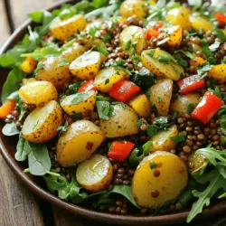 Wärmender Röst-Linsen & Kartoffelsalat für Jeden